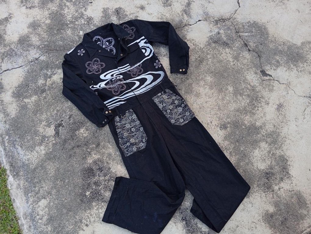 Japanese Brand Sukajan Workwear 💮 Coverall Embroidery 🪡🧵 Size US 32 / EU 48 - 1 Thumbnail