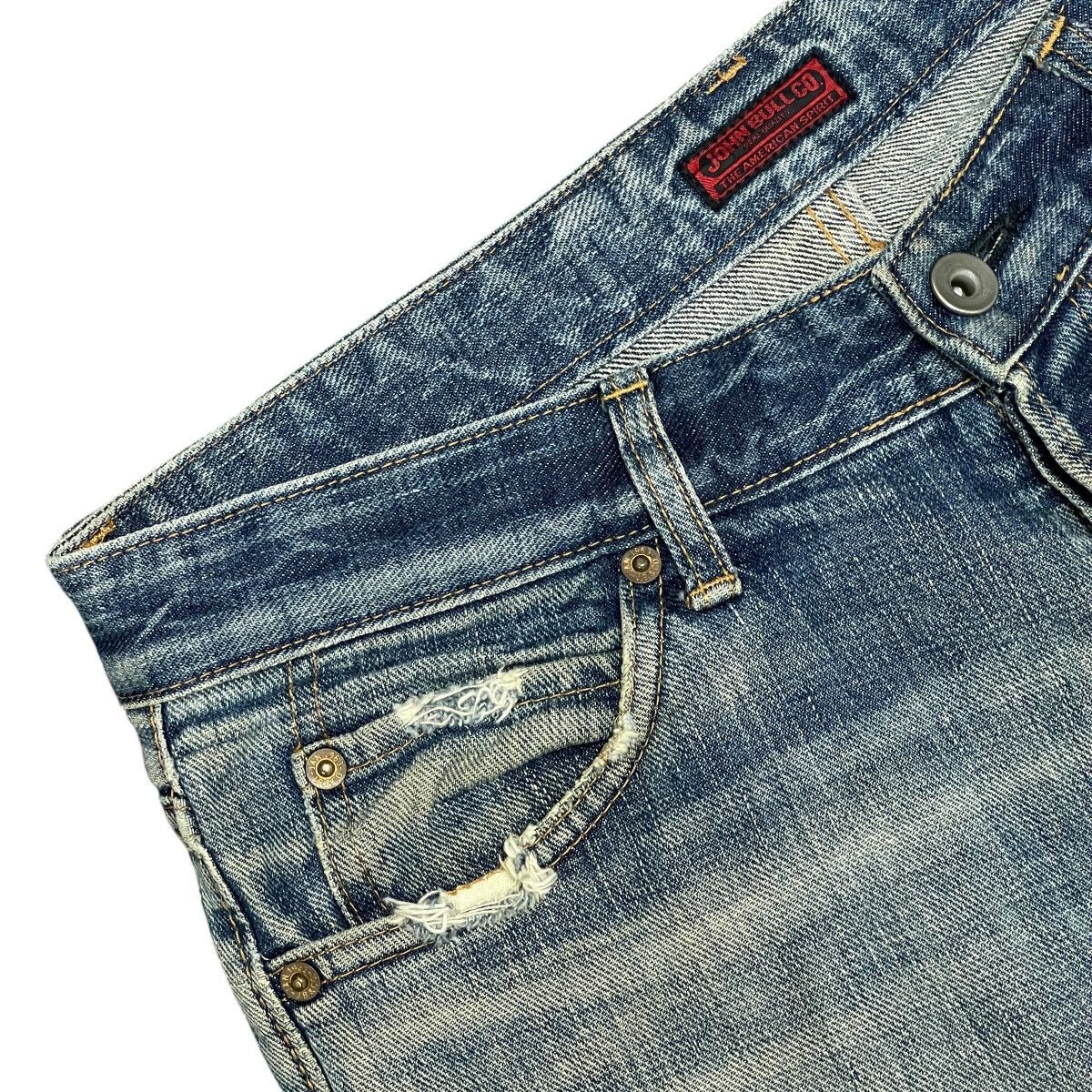 Johnbull Vtg Distressed Faded Straight Selvedge Jeans Made in Japan Size US 32 / EU 48 - 9 Thumbnail
