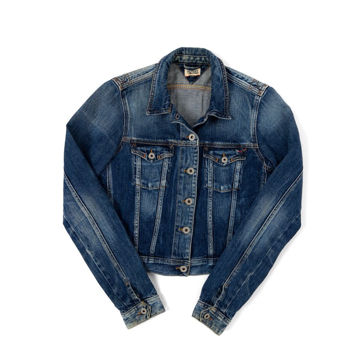 Tommy Hilfiger Tommy Hilfiger Wmns Denim Jacket Blue Classic Fitted Button Size S / US 4 / IT 40 - 3 Thumbnail
