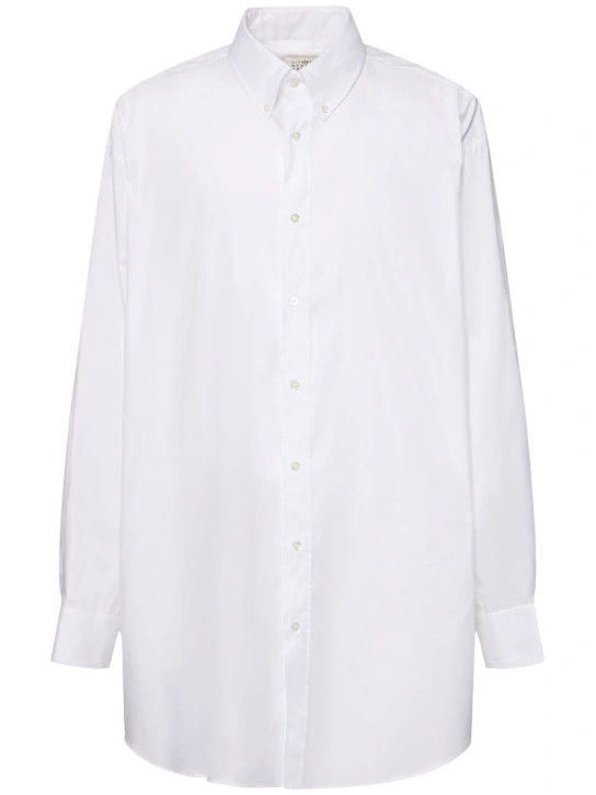 Maison Margiela o1lsvrm0425 Oxford Cotton Shirt in White Size US L / EU 52-54 / 3 - 1 Thumbnail