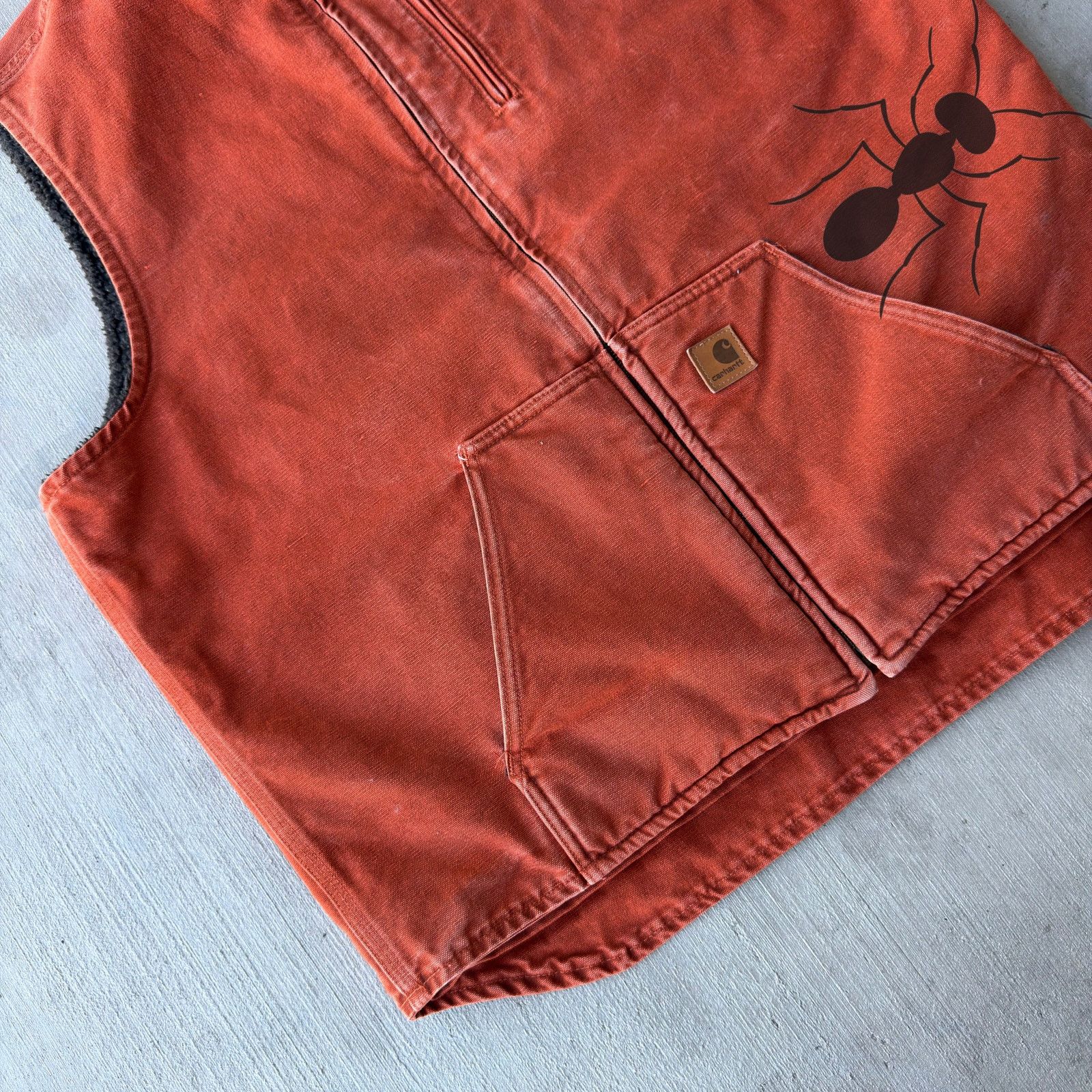 Carhartt × Vintage Vintage Y2K Carhartt V33 Orange work wear vest Size US XL / EU 56 / 4 - 2 Thumbnail