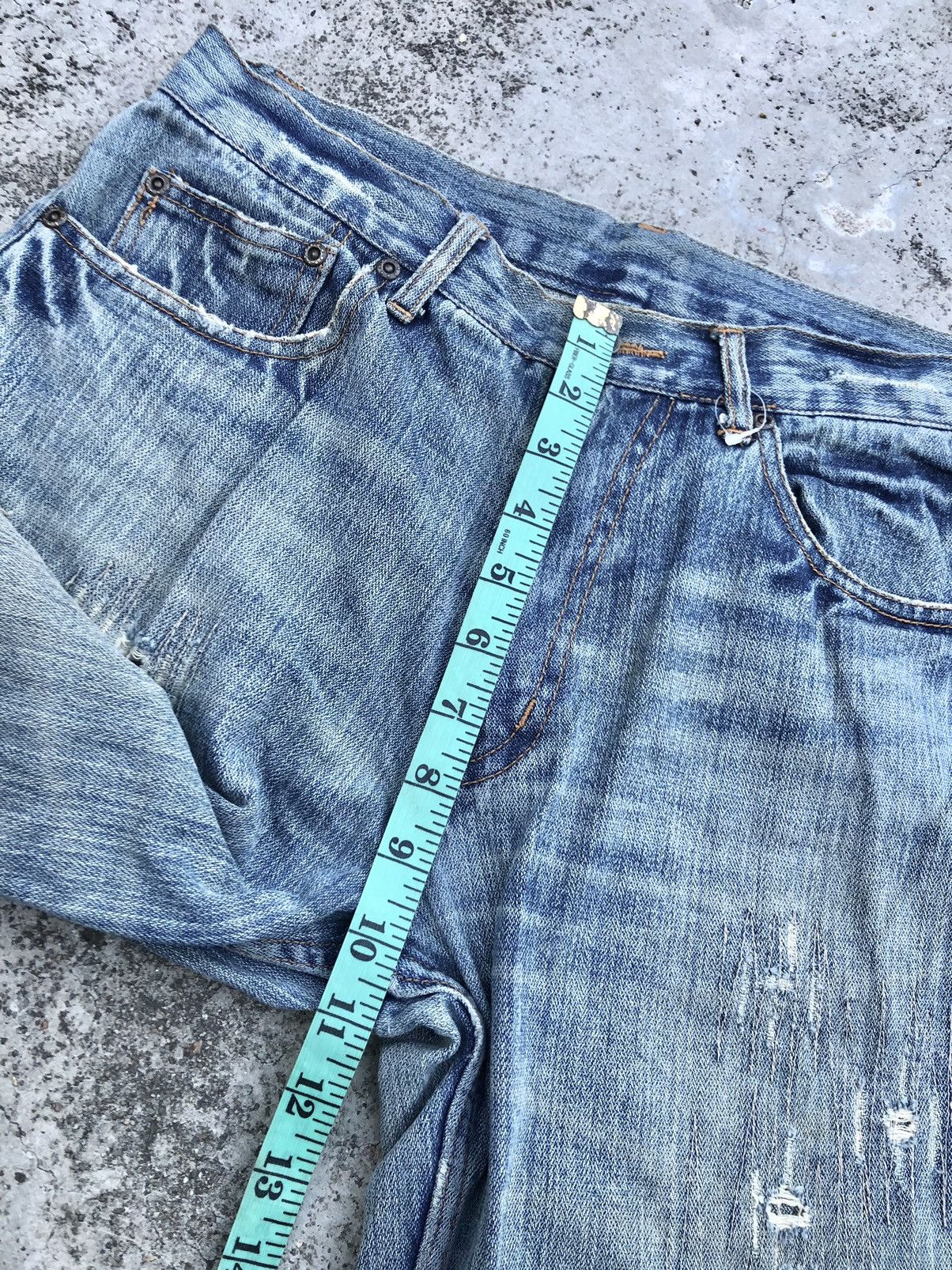 Japanese Brand JAPANESSE NYLAUS DISTRESSED DENIM Size US 30 / EU 46 - 12 Thumbnail