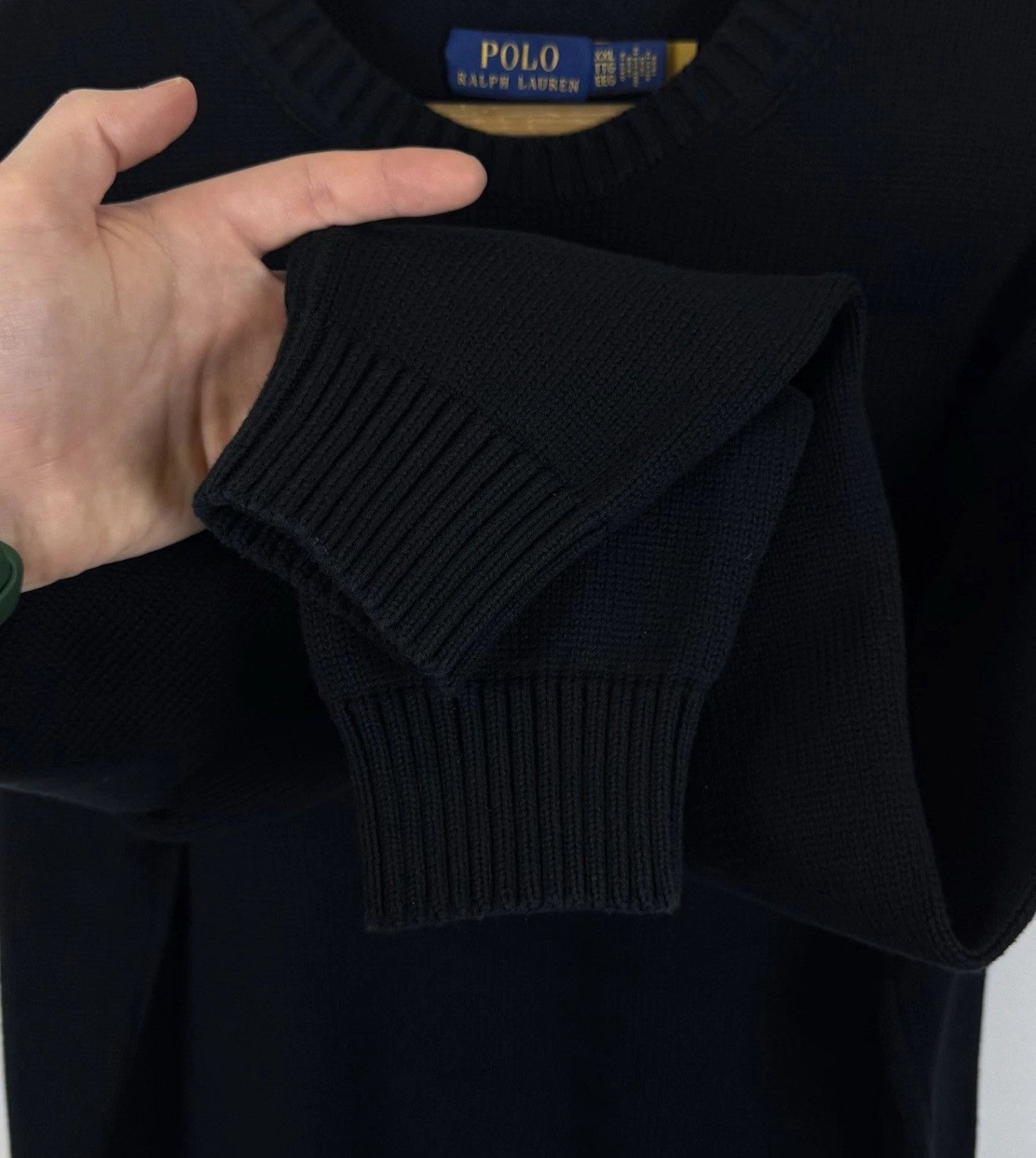 Polo Ralph Lauren Polo Ralph Lauren Cotton Crewneck Sweater Jumper Black Knit Size US XXL / EU 58 / 5 - 7 Thumbnail