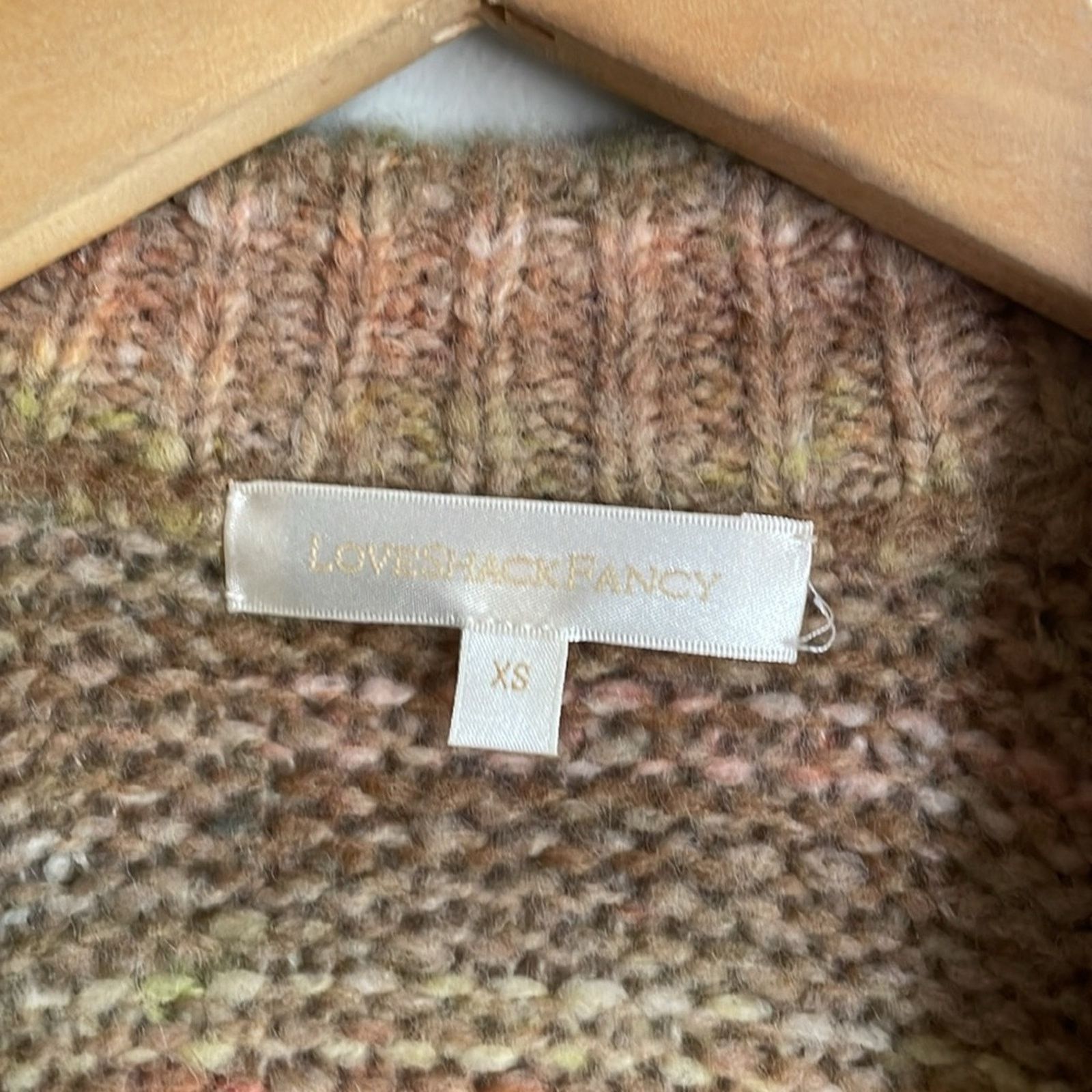 LoveShackFancy LOVESHACKFANCY Wilford Boyfriend Cardigan Harvest Oat Size XS / US 0-2 / IT 36-38 - 4 Thumbnail