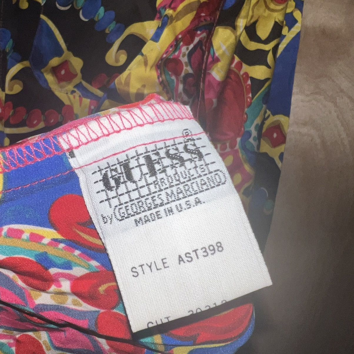 Guess × Vintage VINTAGE GUESS BY GEORGES MARCIANO SILK USA DESIGNER SHIRT Size M / US 6-8 / IT 42-44 - 7 Thumbnail
