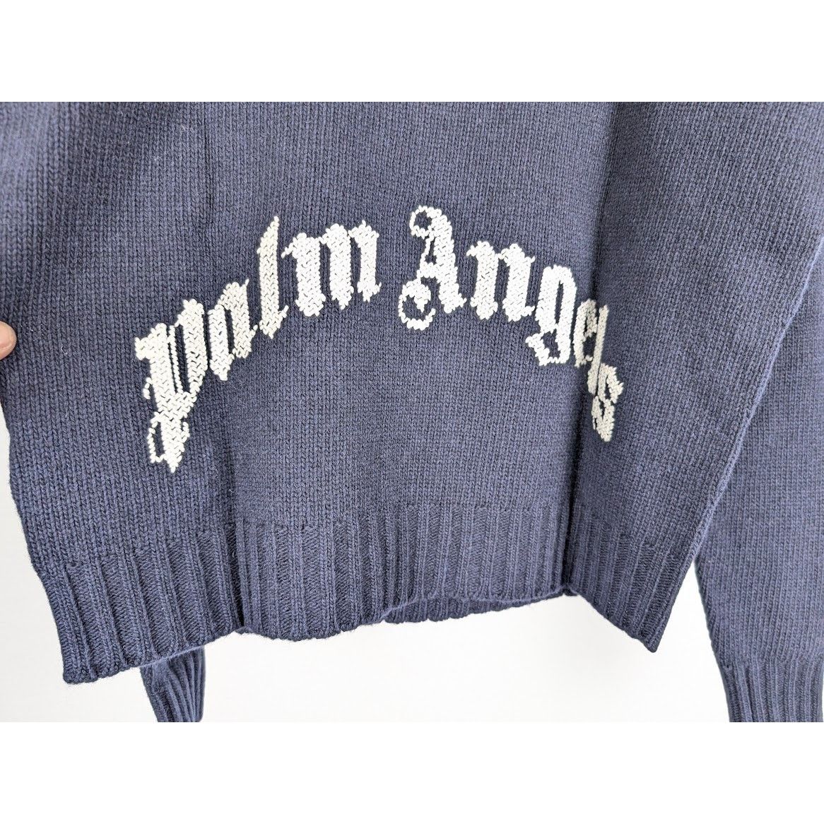 Palm Angels o1rshd1 Rec Logo Sweater in Navy blue/White Size US S / EU 44-46 / 1 - 10 Thumbnail