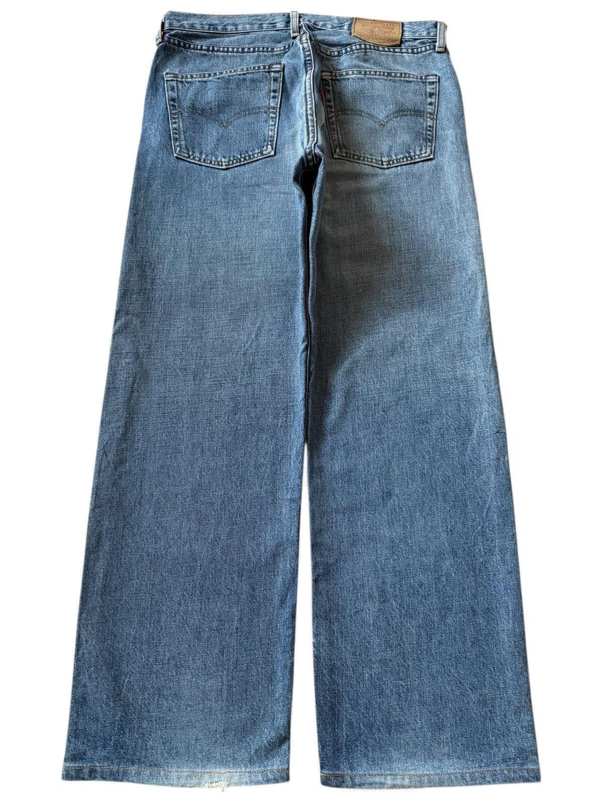 Levi's Vintage 90s Levis 503 Blue Wash Distress Baggy Jeans Size US 33 - 2 Thumbnail