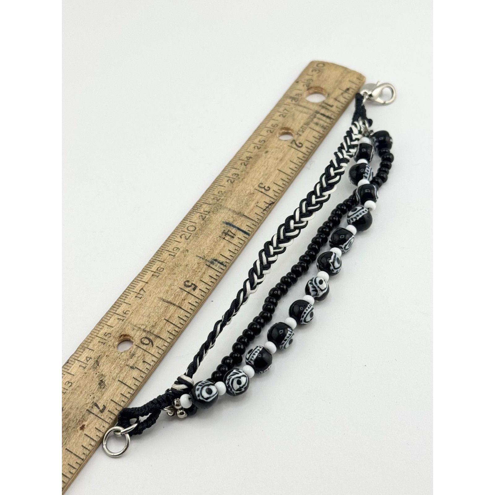 Vintage Vintage black glass evil eye beaded three strand braided bra Size ONE SIZE - 4 Thumbnail