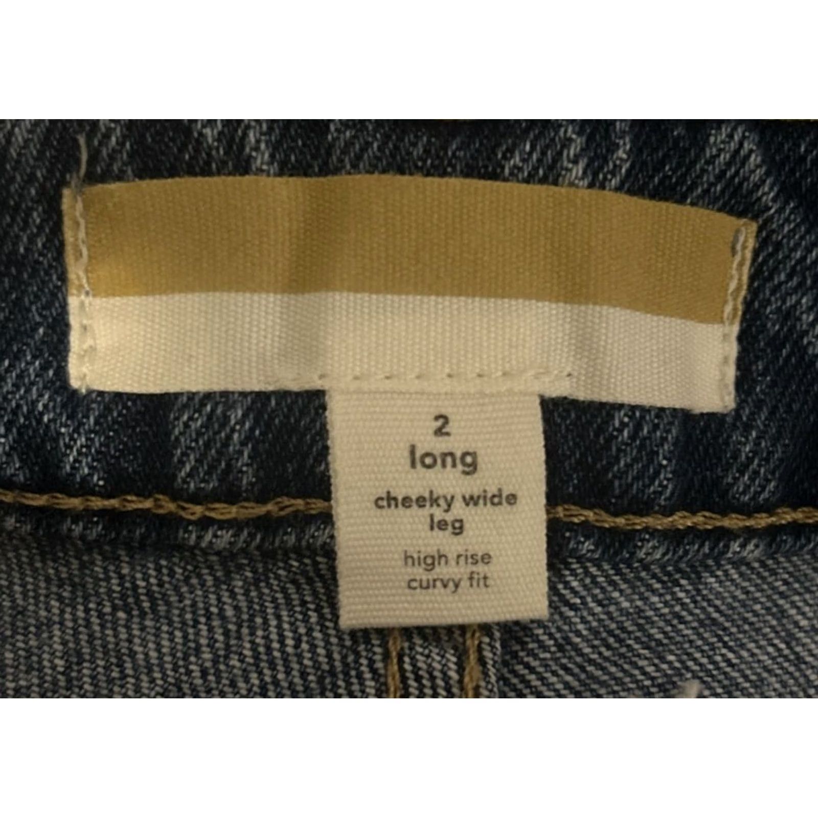 Vintage NWT Goldie Blues Jeans Tall 2 Wide-Leg High Rise Cheeky Back Pockets Distressed 90s Vintage-Inspired Blue Denim Women Mens Girls? Size 26" / US 2 / IT 38 - 4 Thumbnail