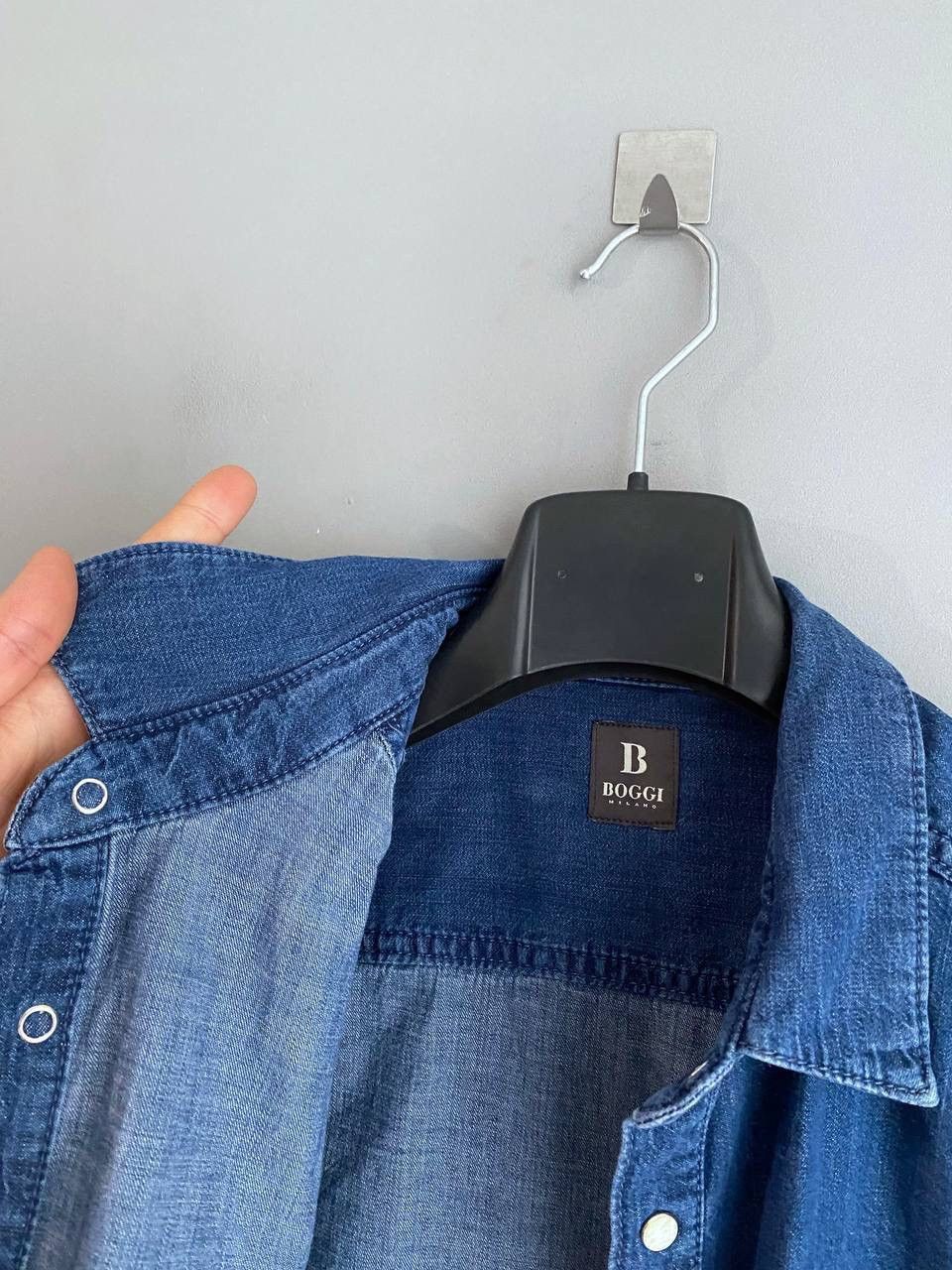 Boggi Boggi Milano Men's Blue Denim Shirt, Size M Size US M / EU 48-50 / 2 - 10 Thumbnail