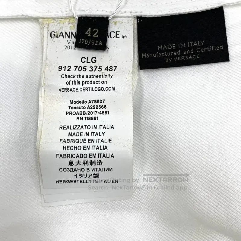 Versace Versace White Cotton Long Sleeve Men's Shirt . Size US M / EU 48-50 / 2 - 6 Thumbnail