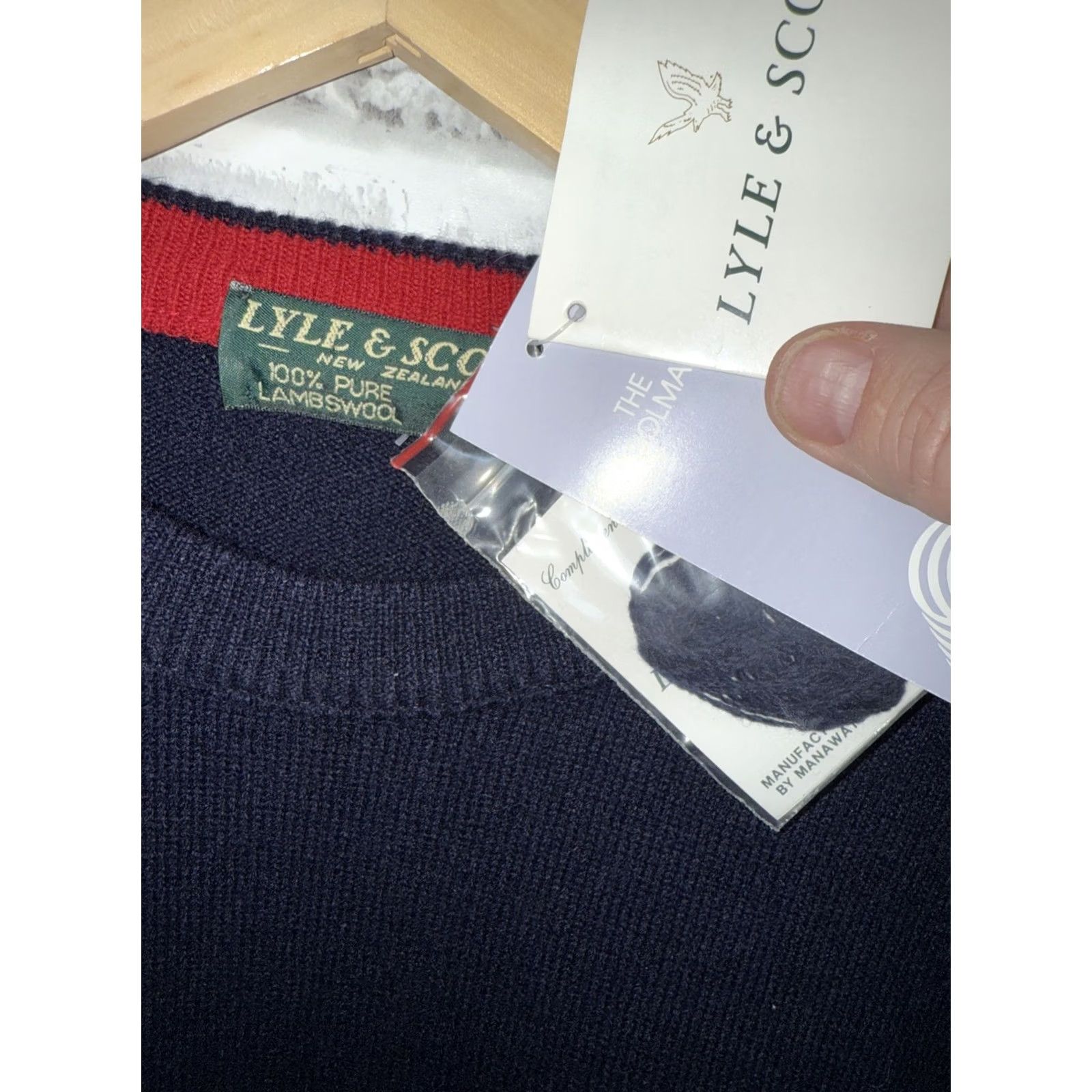 Lyle & Scott NWT Lyle & Scott PURE WOOL Golf Embroidered Print CREW NECK SWEATER Mens L Size US L / EU 52-54 / 3 - 4 Thumbnail