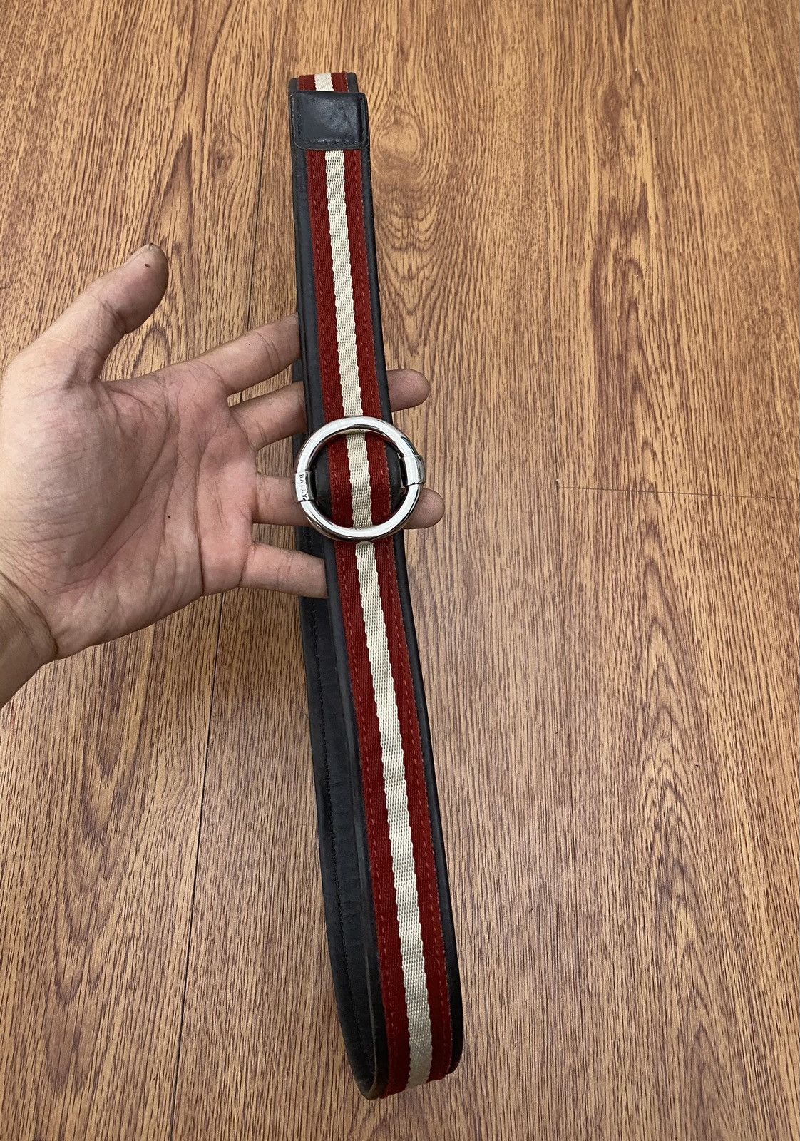 Bally Bally Fallas leather mix cotton belt Size ONE SIZE - 2 Thumbnail