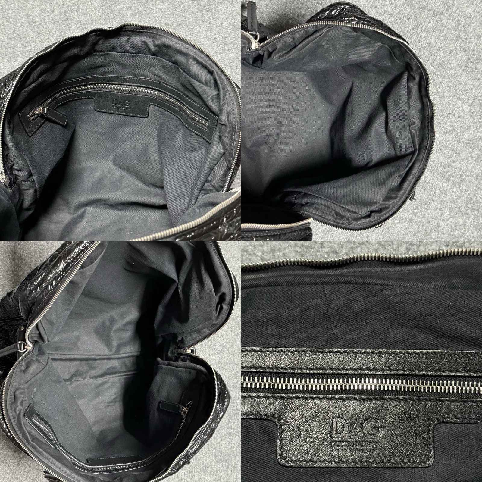Dolce & Gabbana Dolce & Gabbana Briefcase Black Crinkle Leather Document Mens Business Bag Size ONE SIZE - 8 Thumbnail