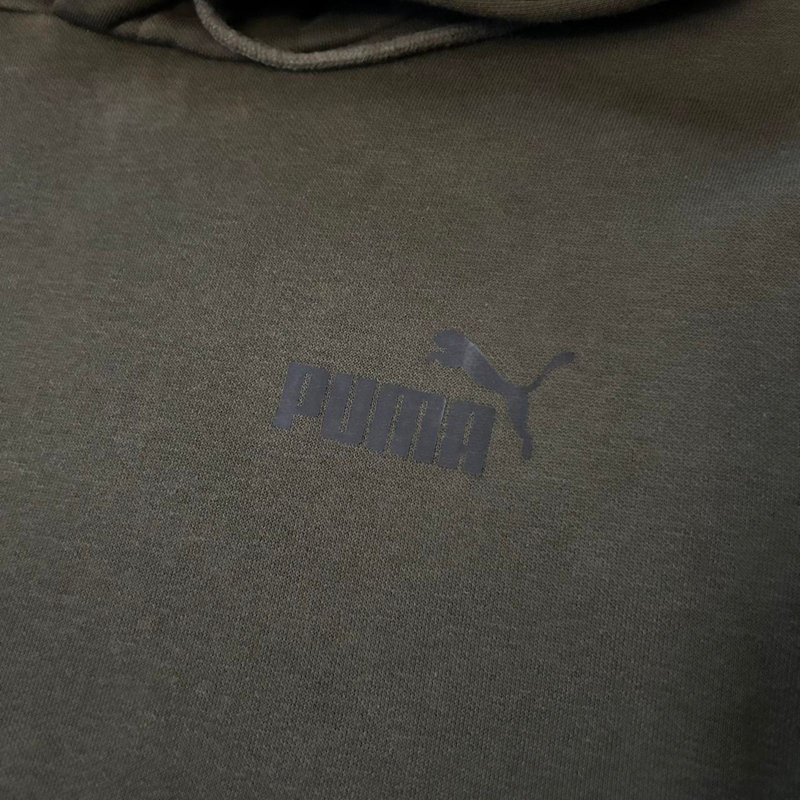 Puma Olive green puma pullover hoodie Size US L / EU 52-54 / 3 - 3 Thumbnail
