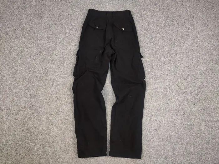 Japanese Brand Vintage Japanese Baggy Black Cotton Cargo Pants Y2K Style Size US 30 / EU 46 - 11 Thumbnail