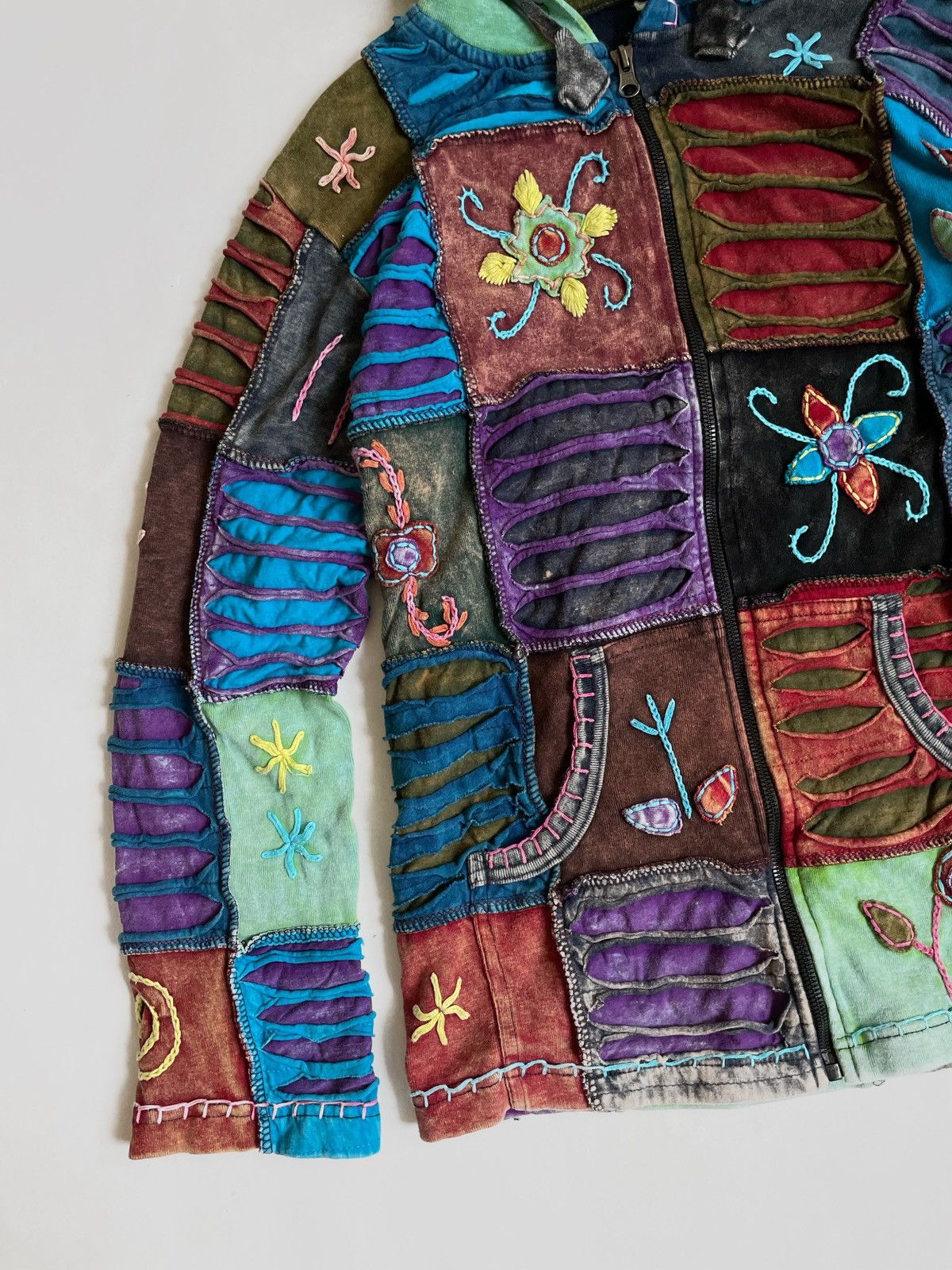 Other Vintage Avant-garde zip hoodie Hand Made Size M / US 6-8 / IT 42-44 - 4 Thumbnail