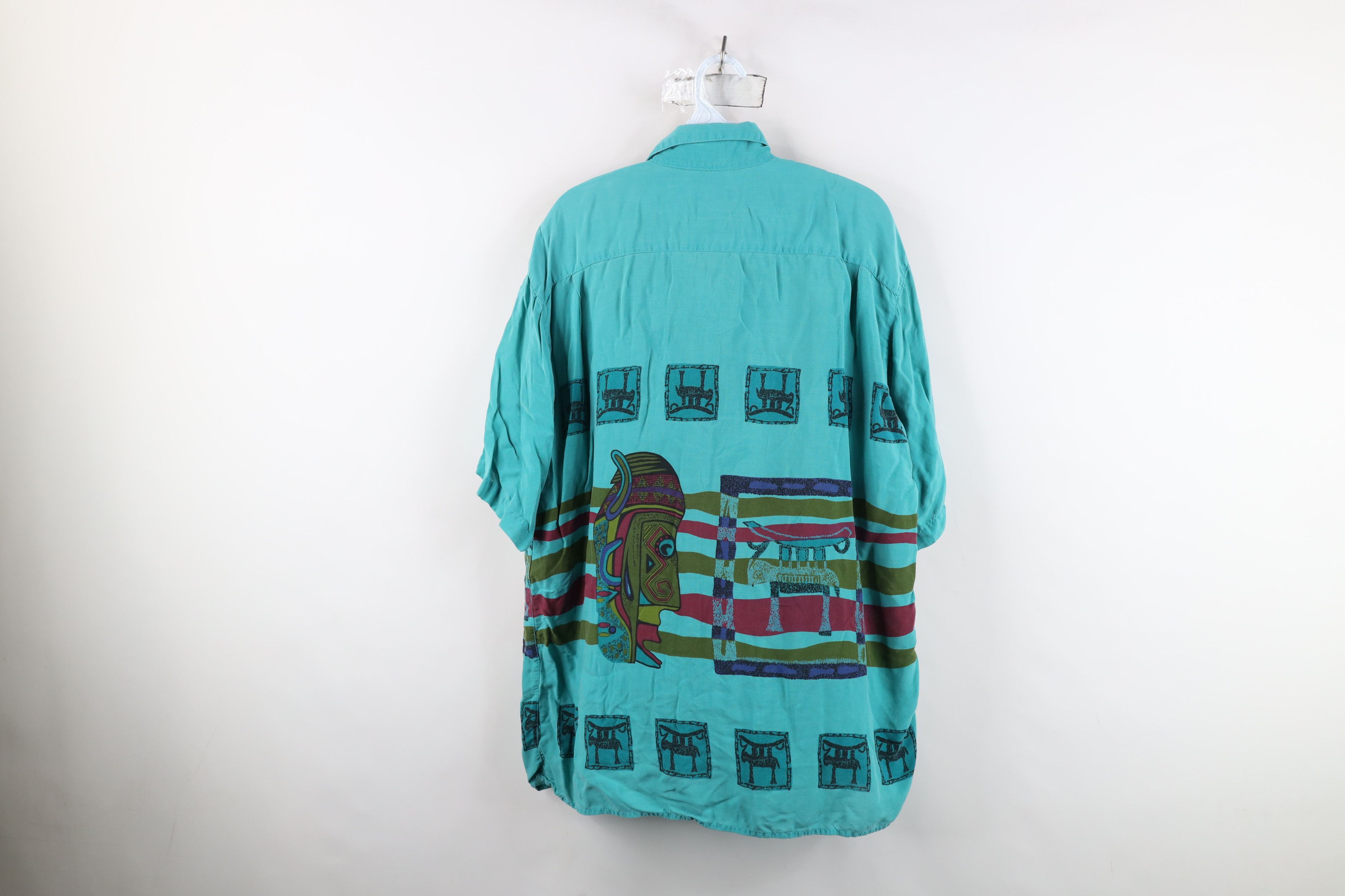 Vintage Vintage 90s Streetwear Cave Art Looped Collar Button Shirt Size US M / EU 48-50 / 2 - 14 Thumbnail