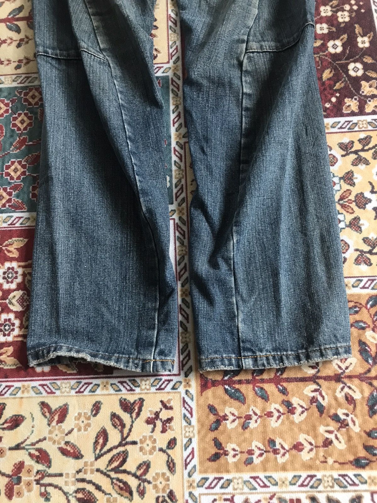 Japanese Brand Vintage Breathmint Double Waist camo twist flared jeans Size US 32 / EU 48 - 3 Thumbnail