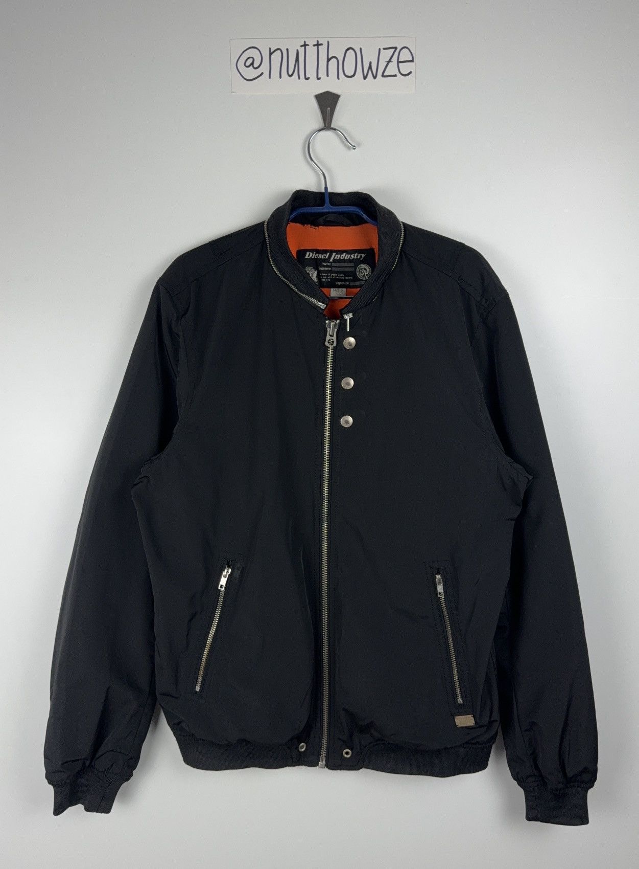Designer Vintage Y2K Diesel Black Light Racer Jacket Size US M / EU 48-50 / 2 - 1 Thumbnail