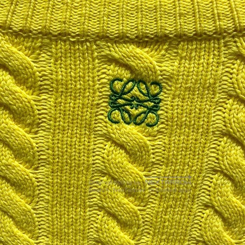 Loewe Loewe Yellow Crewneck Knit Sweater Size S / US 4 / IT 40 - 5 Thumbnail