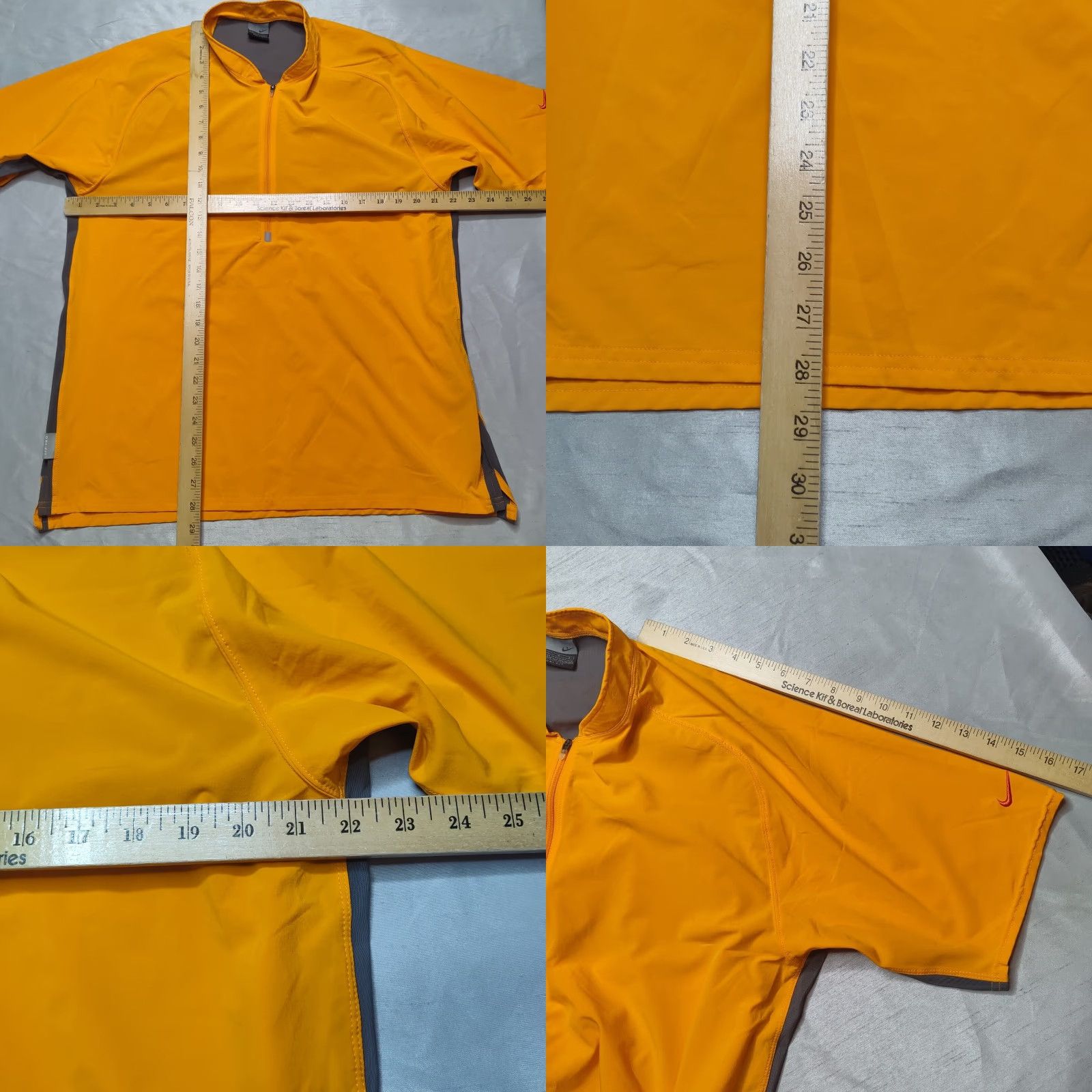 Nike VINTAGE Nike Dri-Fit Pullover Shirt Men L Orange 1/2 Zip Short Sleeve Ventilated 2000s Size US L / EU 52-54 / 3 - 8 Thumbnail