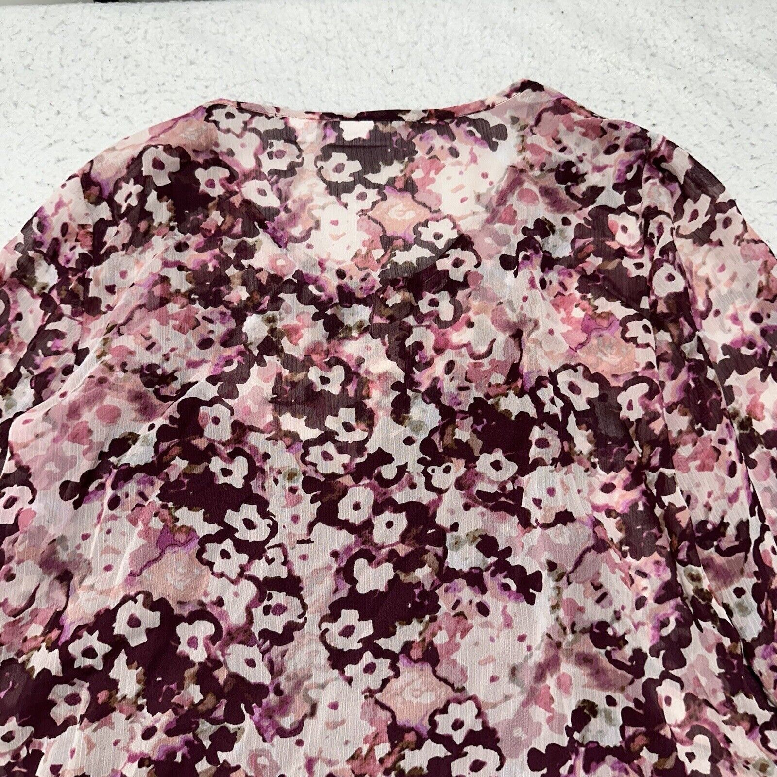 Liz Claiborne Liz Claiborne Medium Floral Button Down + Tank Top Sheer Size M / US 6-8 / IT 42-44 - 11 Thumbnail