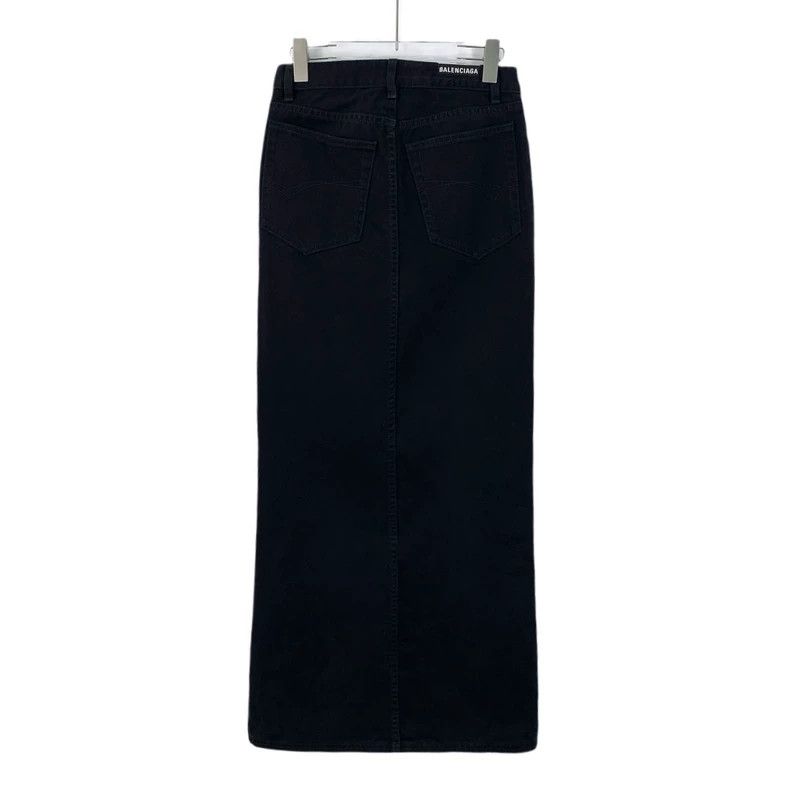 Other Balenciaga Black cotton denim skirt Size 24" / US 00 / IT 34 - 2 Thumbnail