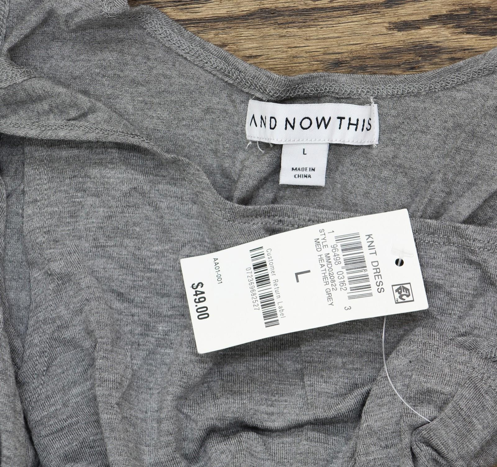 Other Nwt And Now This Wrap Knit Midi Tank Dress Heather Gray L Size L / US 10 / IT 46 - 5 Thumbnail