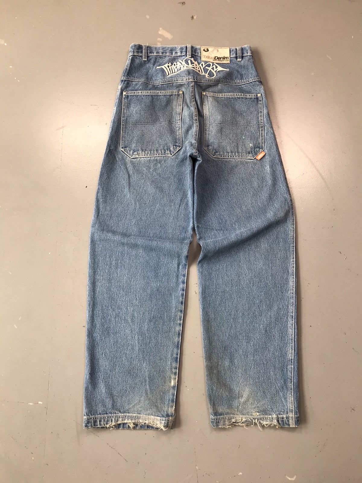Southpole × Tribal Streetwear × Vintage Vintage Tribal denim SpellOut embroidered Y2K Size US 31 - 8 Thumbnail