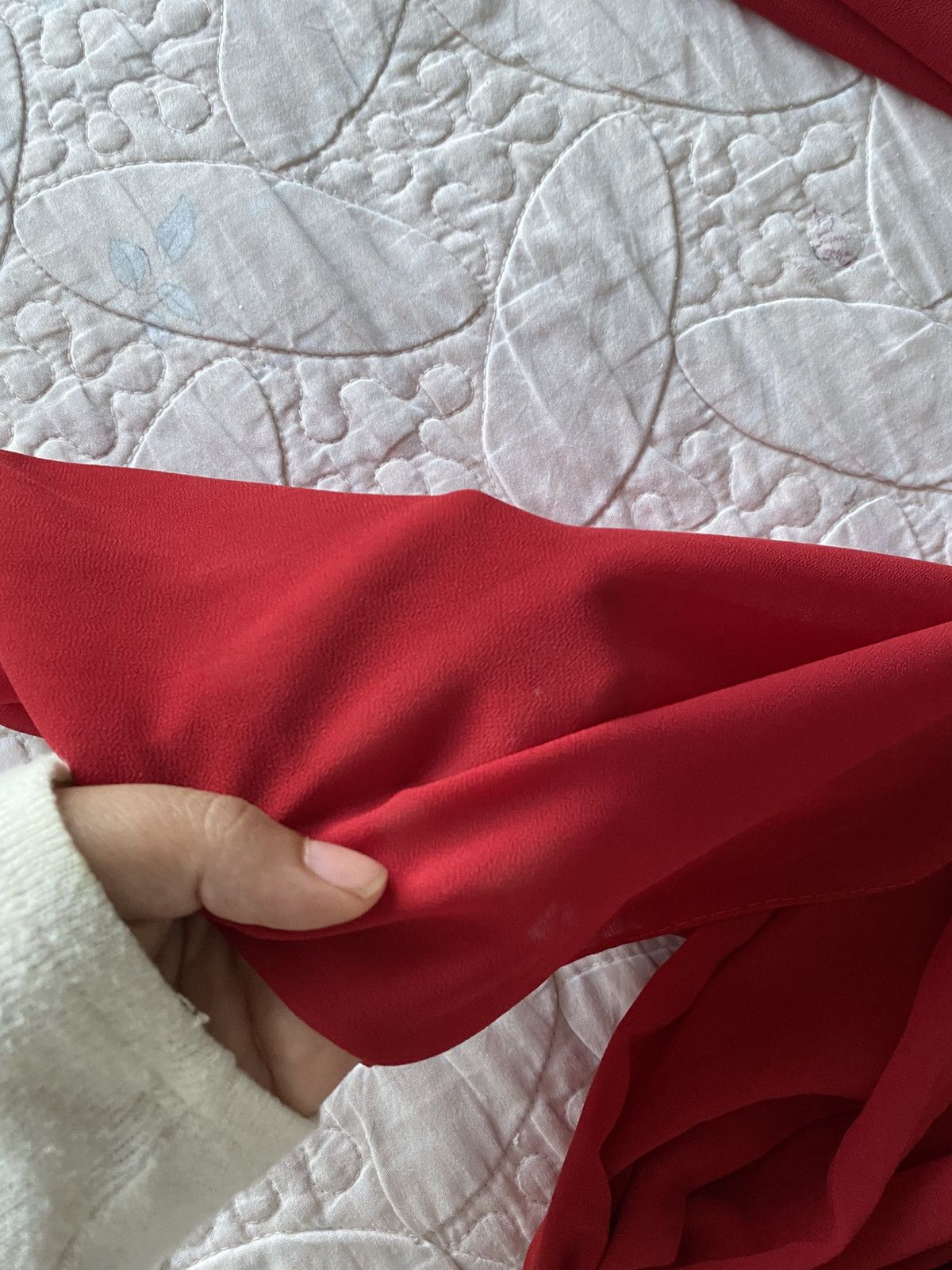 Other Premium Chiffon Rectangle Hijab In Red For Women Size ONE SIZE - 4 Thumbnail