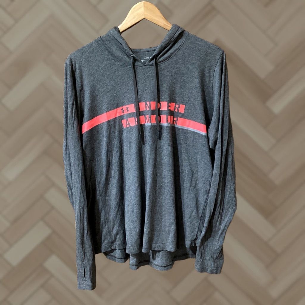 Under Armour Under Armour Womens Gray Lightweight Hooded Pullover Hoodie Size L Size L / US 10 / IT 46 - 1 Thumbnail
