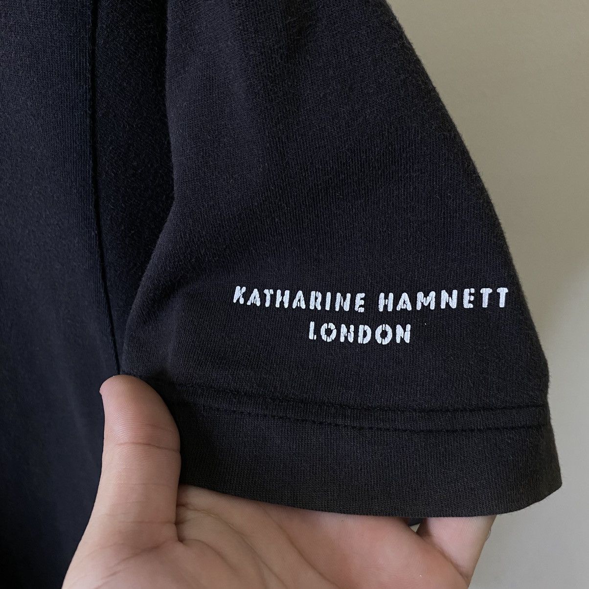 Katharine Hamnett London Spell Out Graphic Black Tee Size US M / EU 48-50 / 2 - 3 Thumbnail