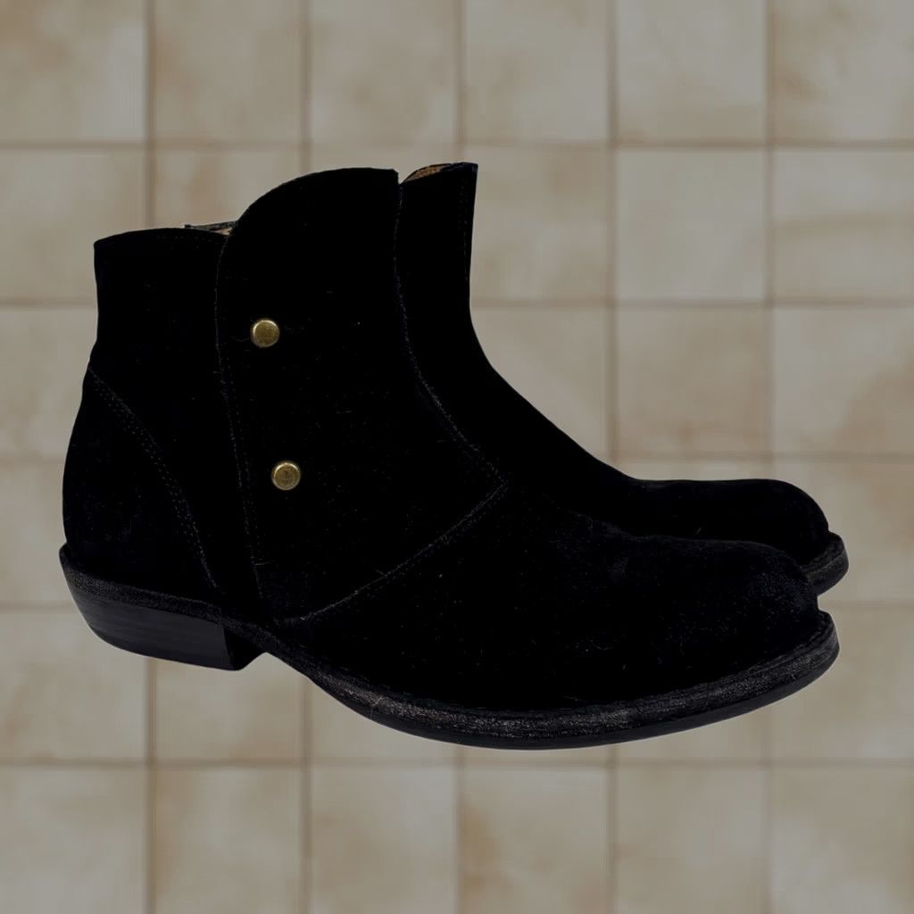 Vintage Fiorentini + Baker Suede Bootie Ankle Zip Women’s 36 US 6 Black Preowned, Cracked Outsole, Scuffs, Bootie, Women, Shoes Size US 8 / IT 38 - 1 Thumbnail