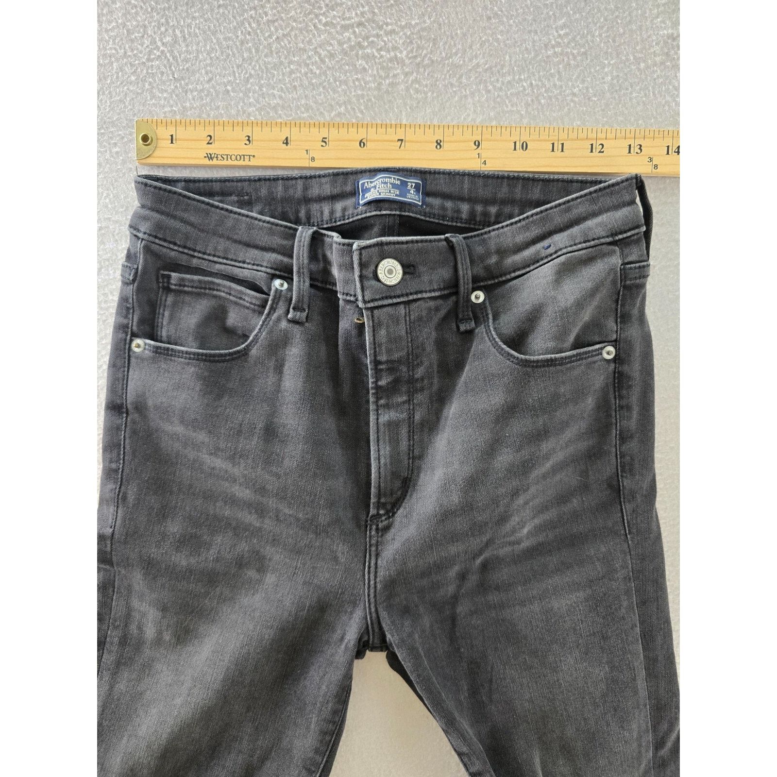 Abercrombie & Fitch Abercrombie & Fitch Skinny Jeans Womens Size 27 Black High Size 27" / US 4 / IT 40 - 2 Thumbnail