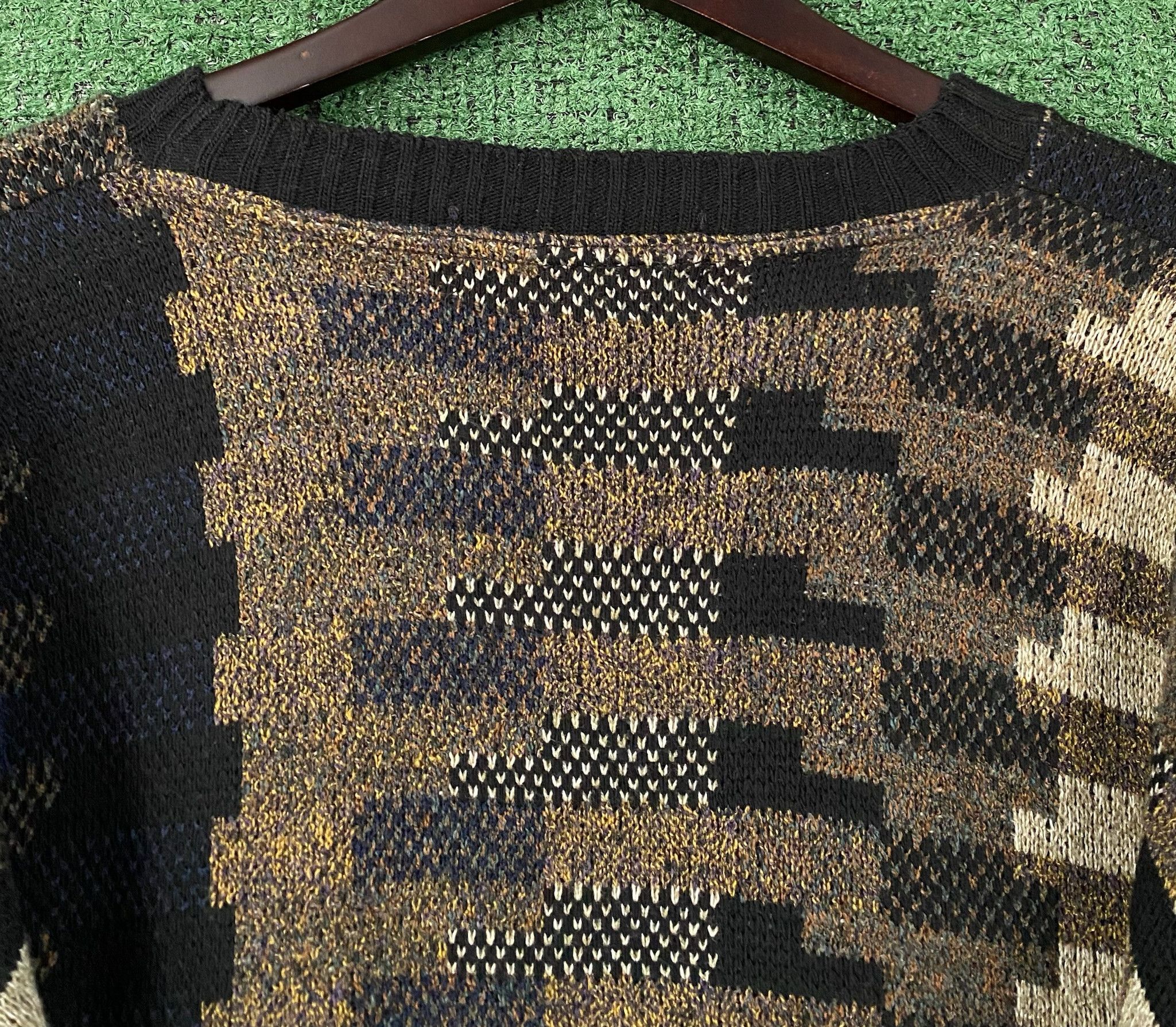 Protege 90’s Protege Geometric Patterned Knit Sweater Mens 2XL Size US XXL / EU 58 / 5 - 5 Thumbnail