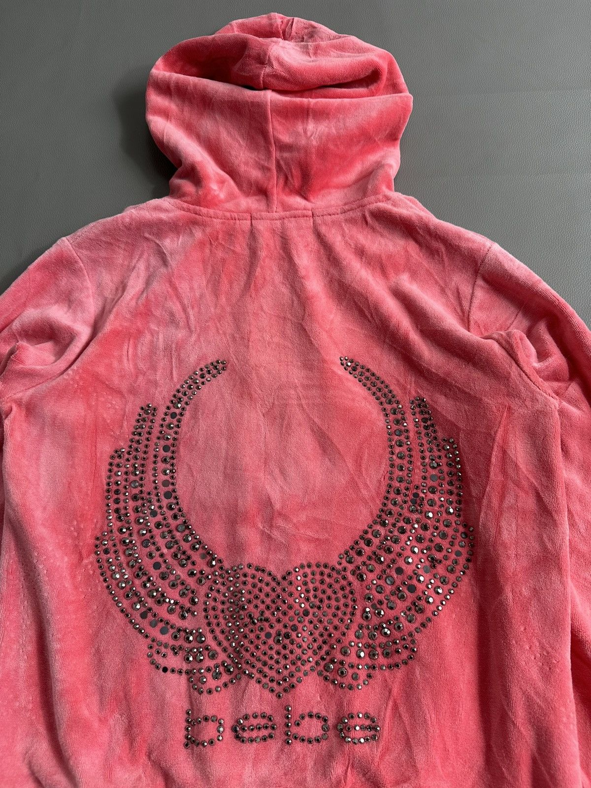 Beauty Beast BEBE GLITTER PINK VELVET ZIP HOODIE IFSIXWASNINE LGB STYLE Size S / US 4 / IT 40 - 4 Thumbnail