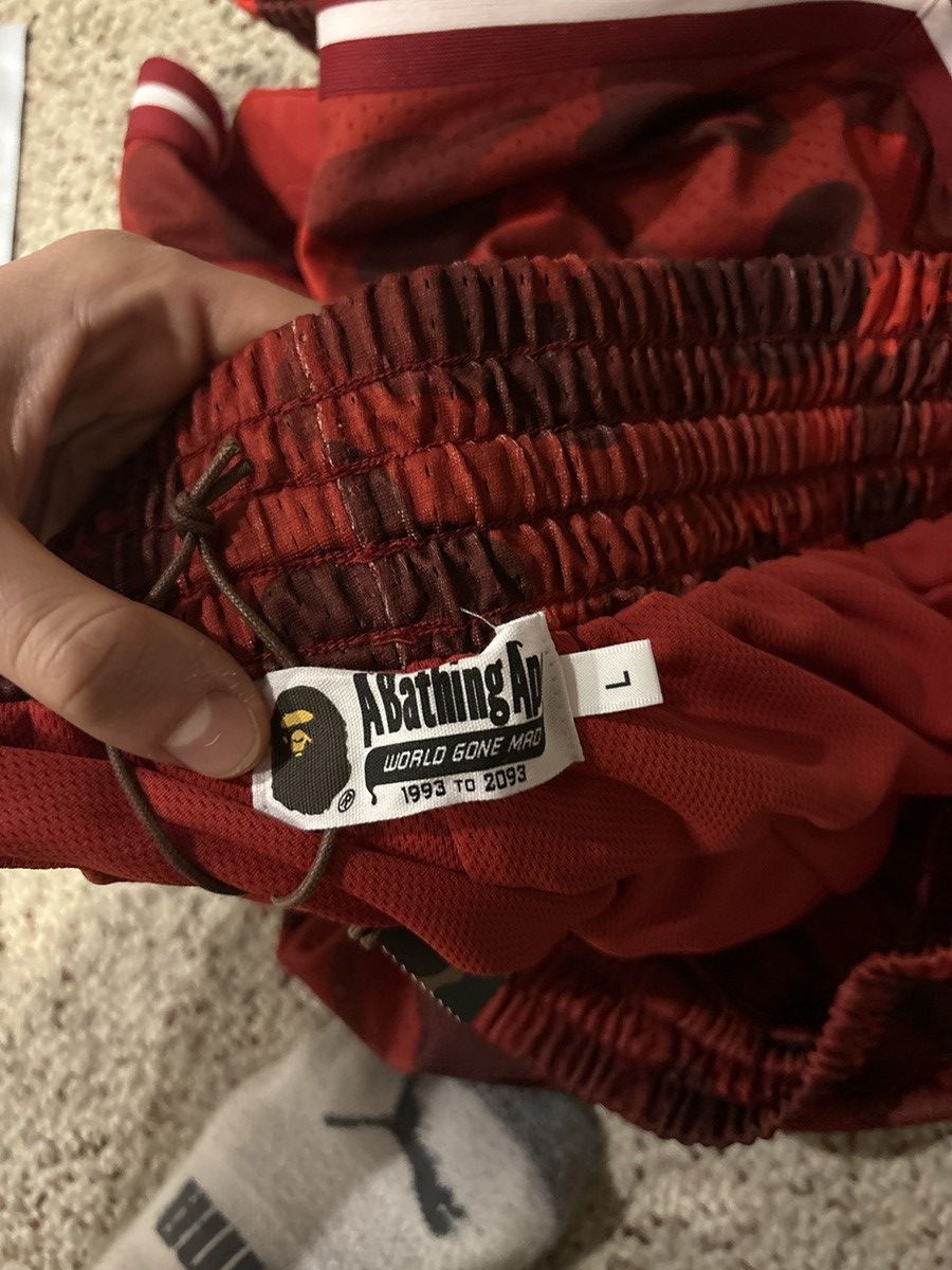 Bape Bape Red Camo Basketball Shorts Size US 36 / EU 52 - 4 Thumbnail