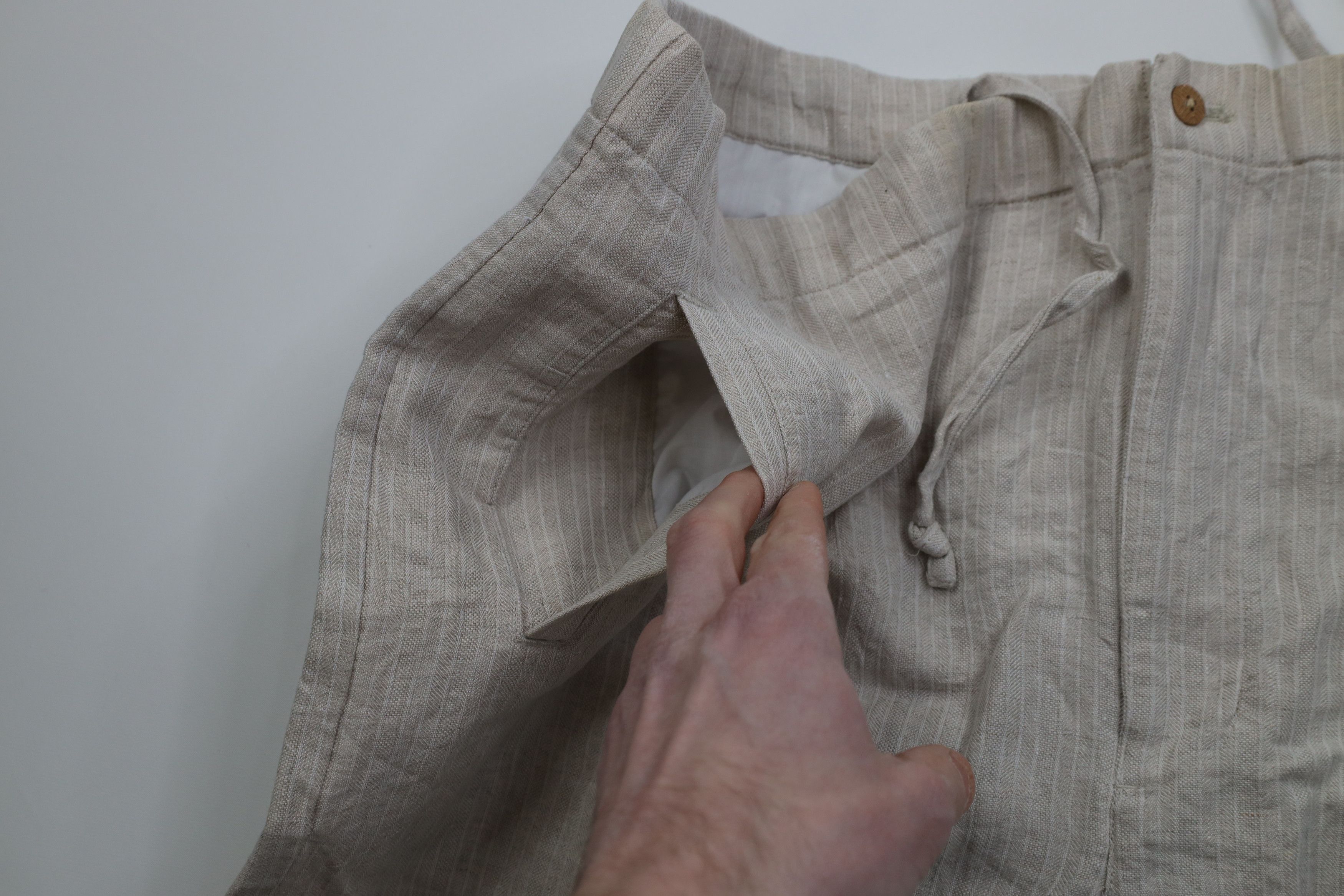 Vintage Vintage 90s Y2K Streetwear Knit Wide Leg Chino Pants Beige Size US 38 / EU 54 - 9 Thumbnail