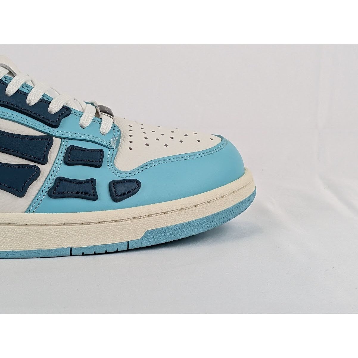 Amiri o1rshd1 Q:2 / Skel Top Low Sneakers in Slate Blue Size US 12 / EU 45 - 3 Thumbnail