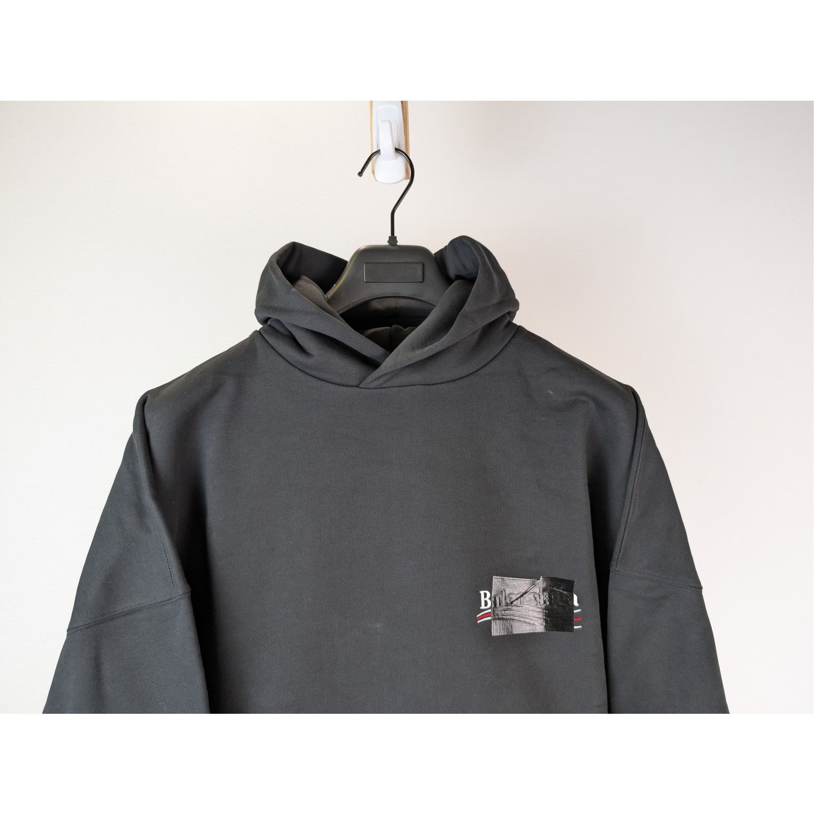 Balenciaga o1rshd1 Gaffer Molleton Archetype Large Fit Hoodie in Black Size US XXL / EU 58 / 5 - 4 Thumbnail
