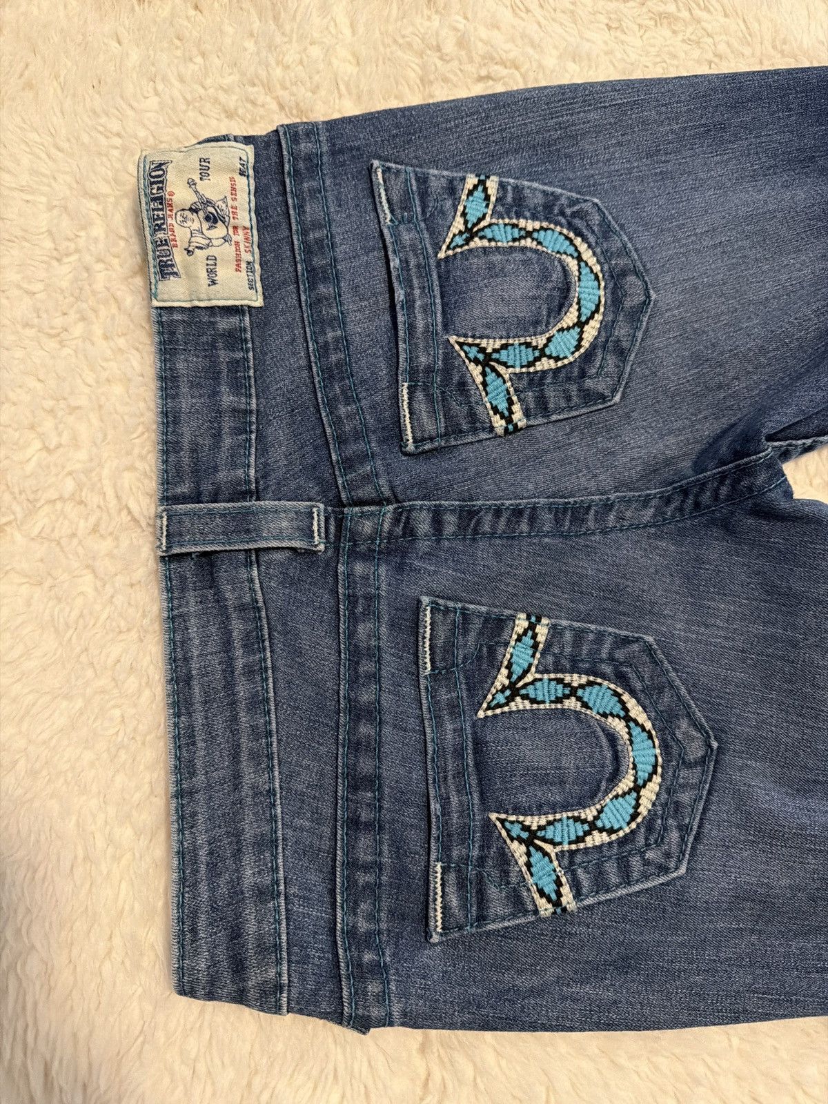 True Religion blue stitch true religion jeans Size 26" / US 2 / IT 38 - 3 Thumbnail