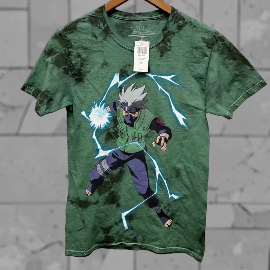 Vintage Naruto Shippuden 100% cotton green graphic Tee Mens XS Size US XS / EU 42 / 0 - 1 Thumbnail