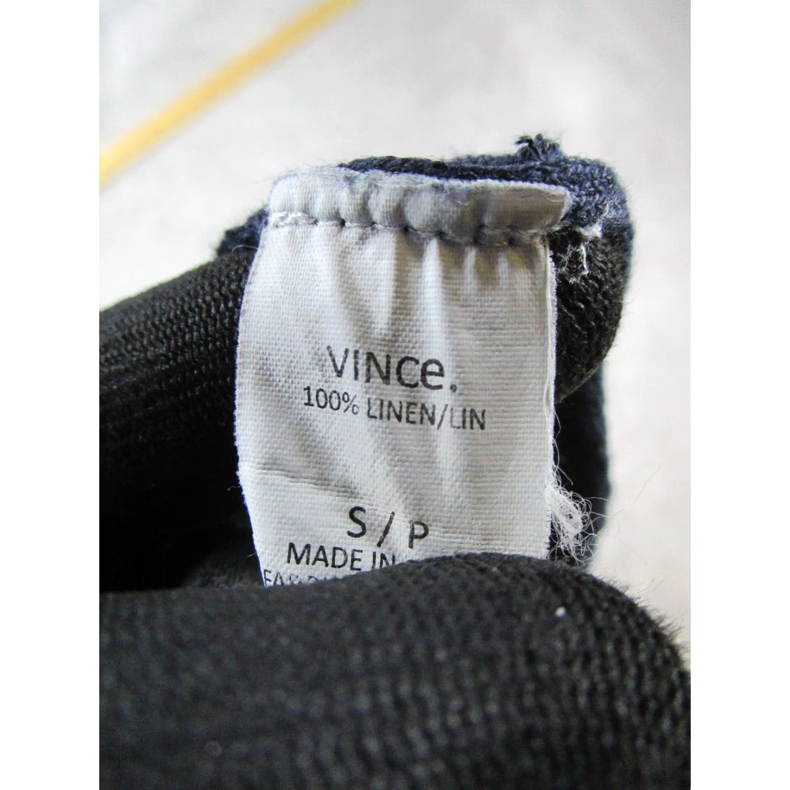 Vince Vince Shirt Womens Small Blue White Linen Pullover * Size S / US 4 / IT 40 - 4 Thumbnail