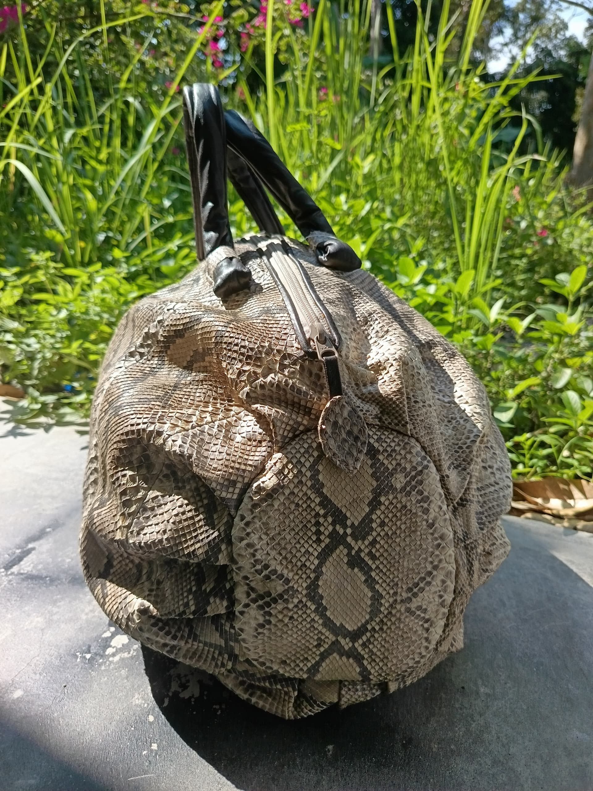 Japanese Brand Snake skin python vtg unknown Japan duffle bag Size ONE SIZE - 6 Thumbnail