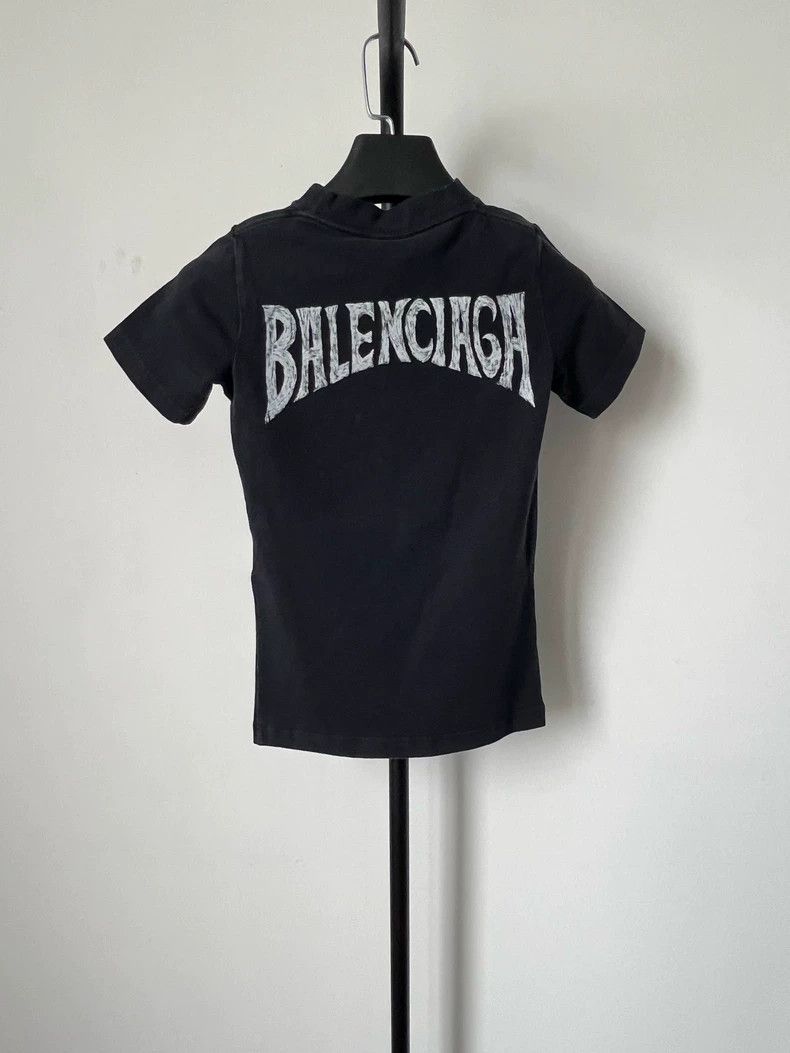 Balenciaga Balenciaga Letter Print Crew Neck Short Sleeve Regular T-S Size XS / US 0-2 / IT 36-38 - 2 Thumbnail