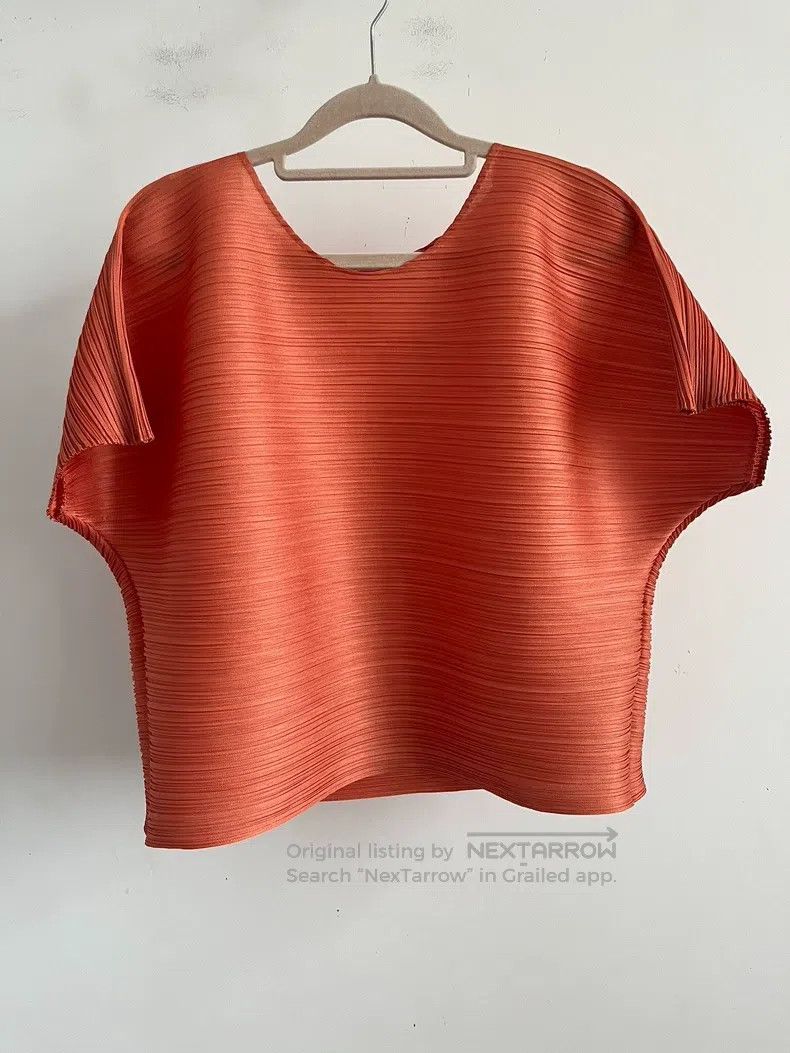 Issey Miyake Issey Miyake Orange Short Sleeve Size L / US 10 / IT 46 - 1 Thumbnail