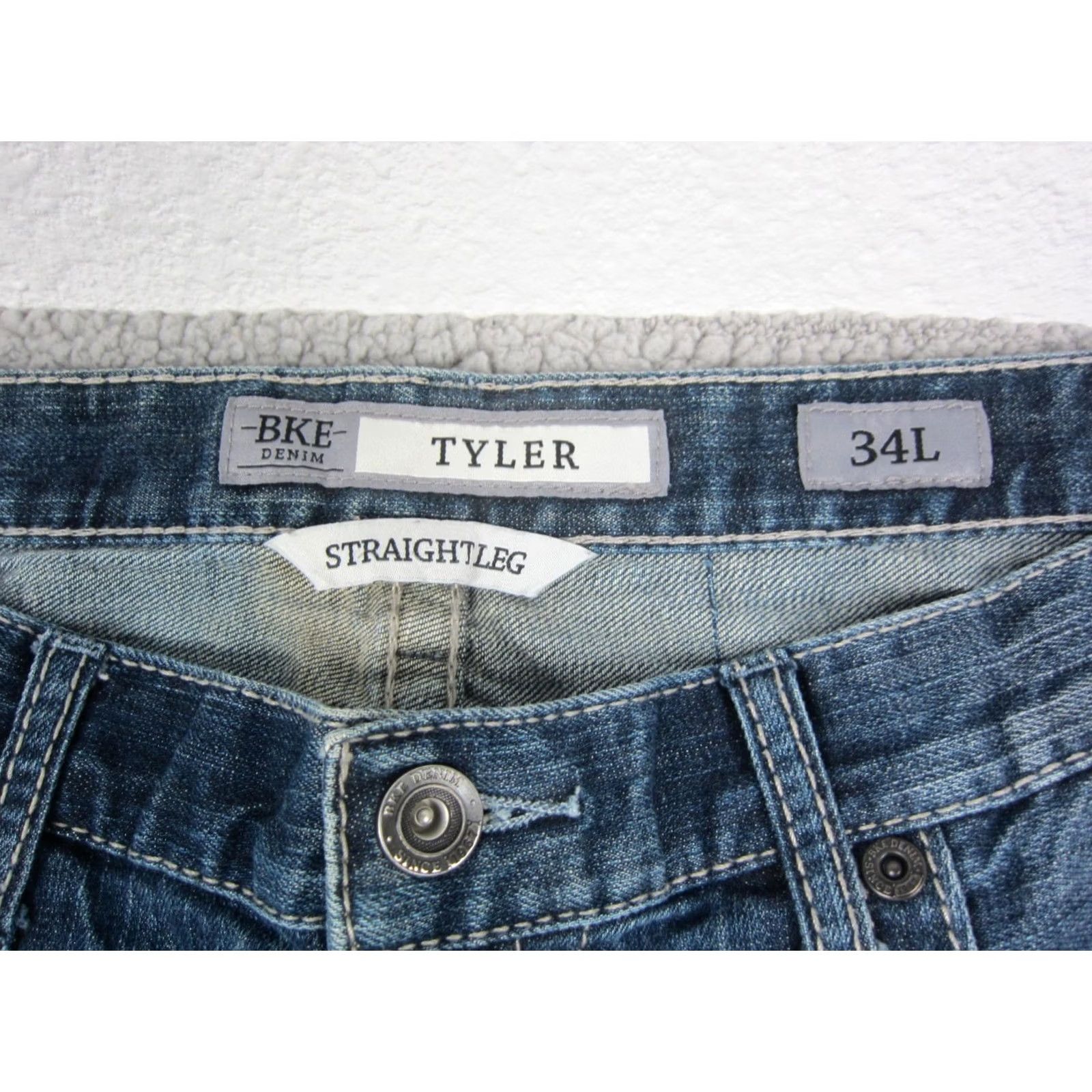 Vintage Buckle BKE Tyler Straight Leg Jeans Adult W 32 L 34 Blue Denim Pants Casual Mens Size US 32 / EU 48 - 4 Thumbnail
