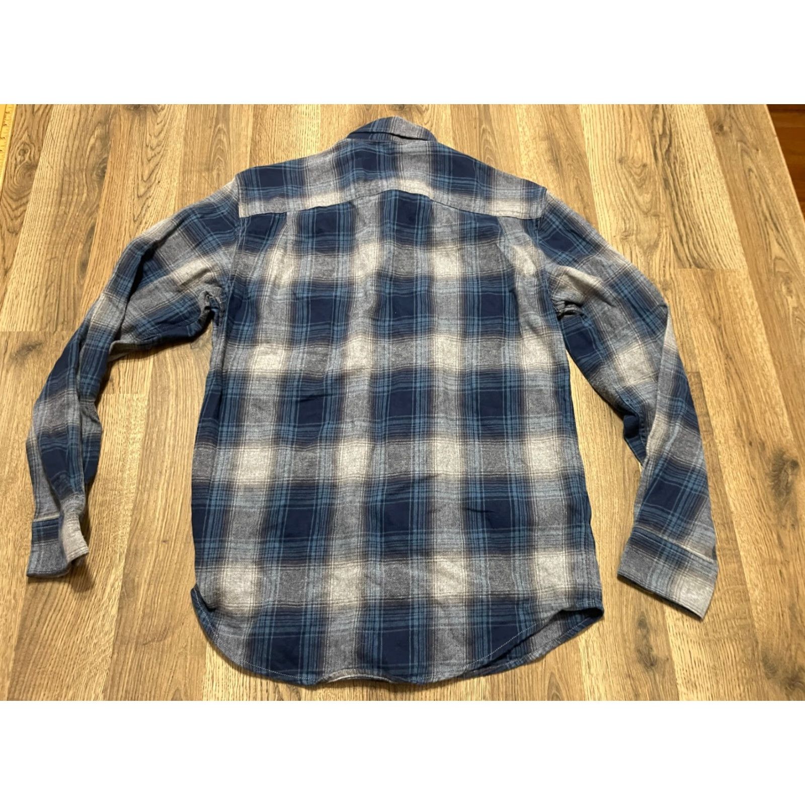 George George Shirt, Men's Small, Plaid, Button Up, Long Sleeve, Pocket, Blue Gray, Regular Fit, George, Men, Button-Up, Casual Size US S / EU 44-46 / 1 - 2 Thumbnail