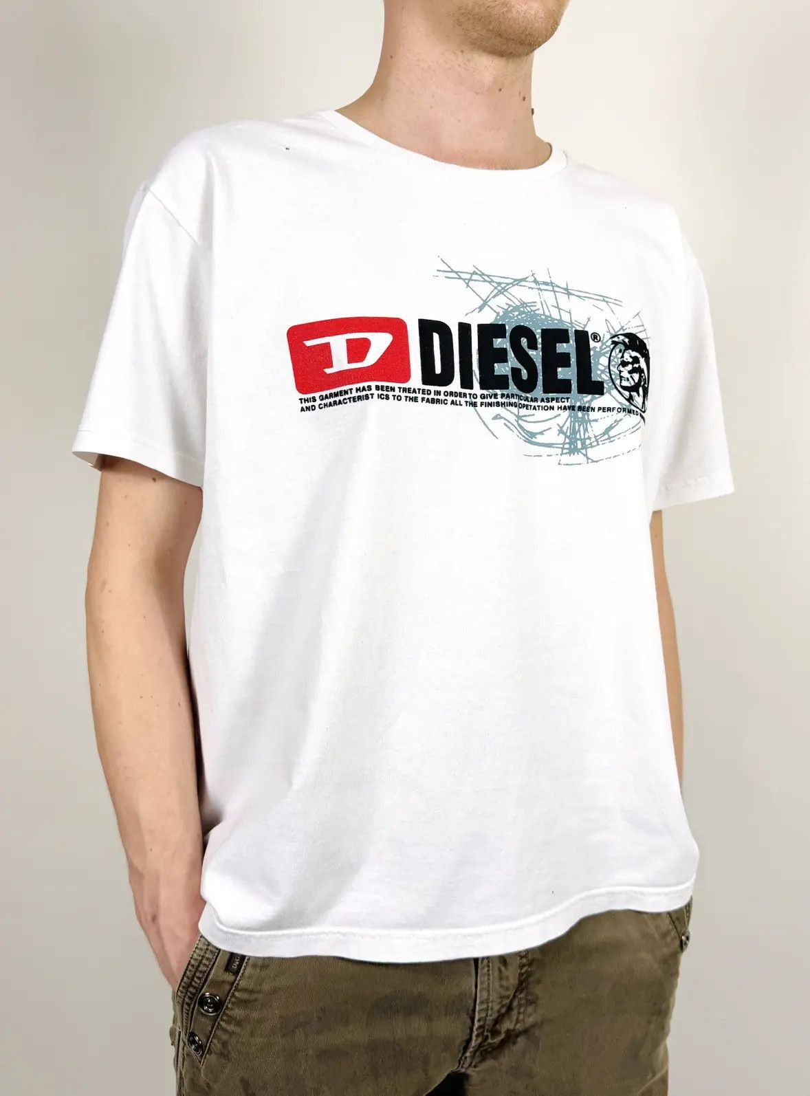 Diesel Vintage Diesel Big Logo Boxy Fit Print Tee T-Shirt Size US L / EU 52-54 / 3 - 5 Thumbnail
